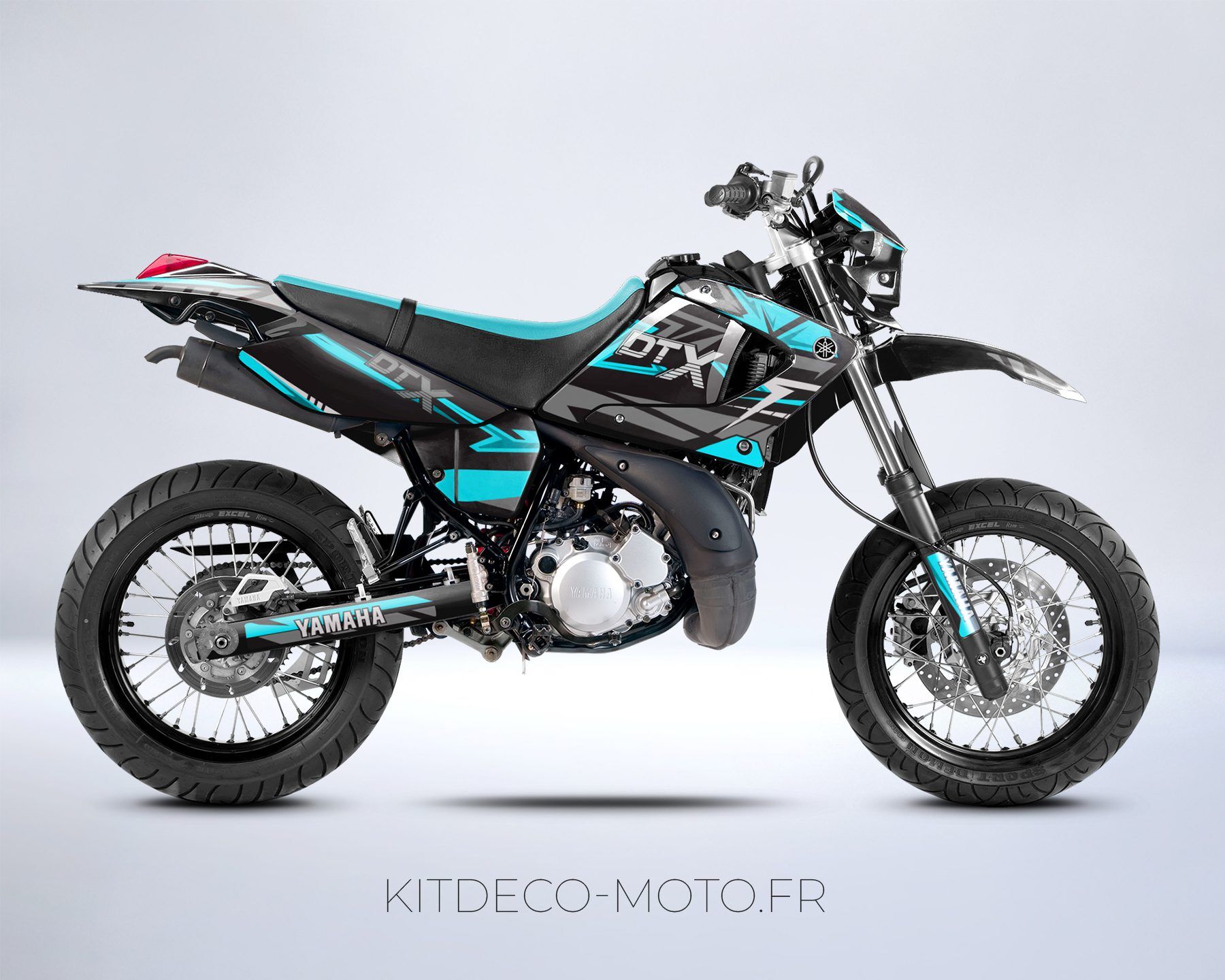 kit déco yamaha dt 125 aircross cyan