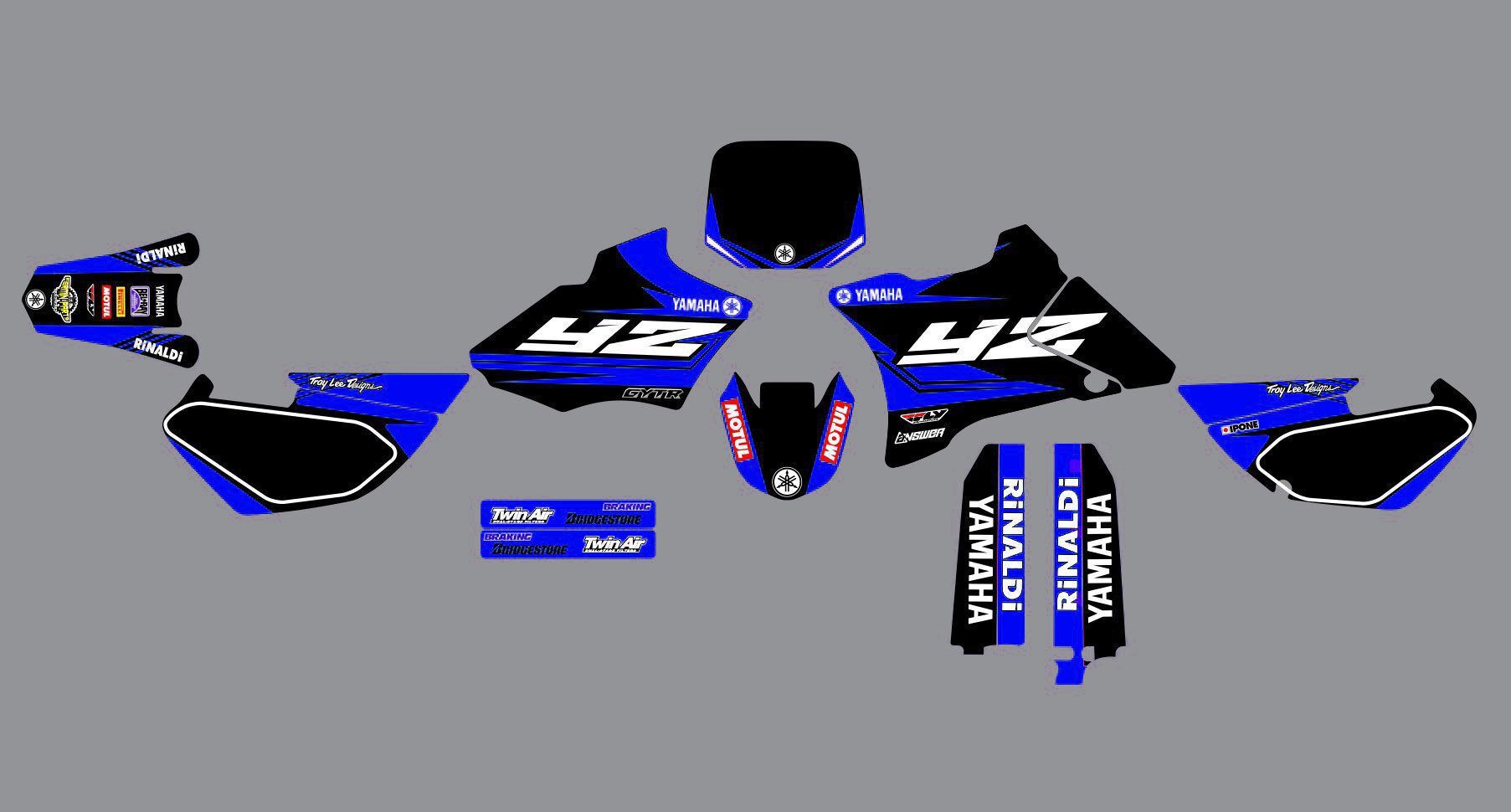 kit déco yamaha 85 yz factory bleu