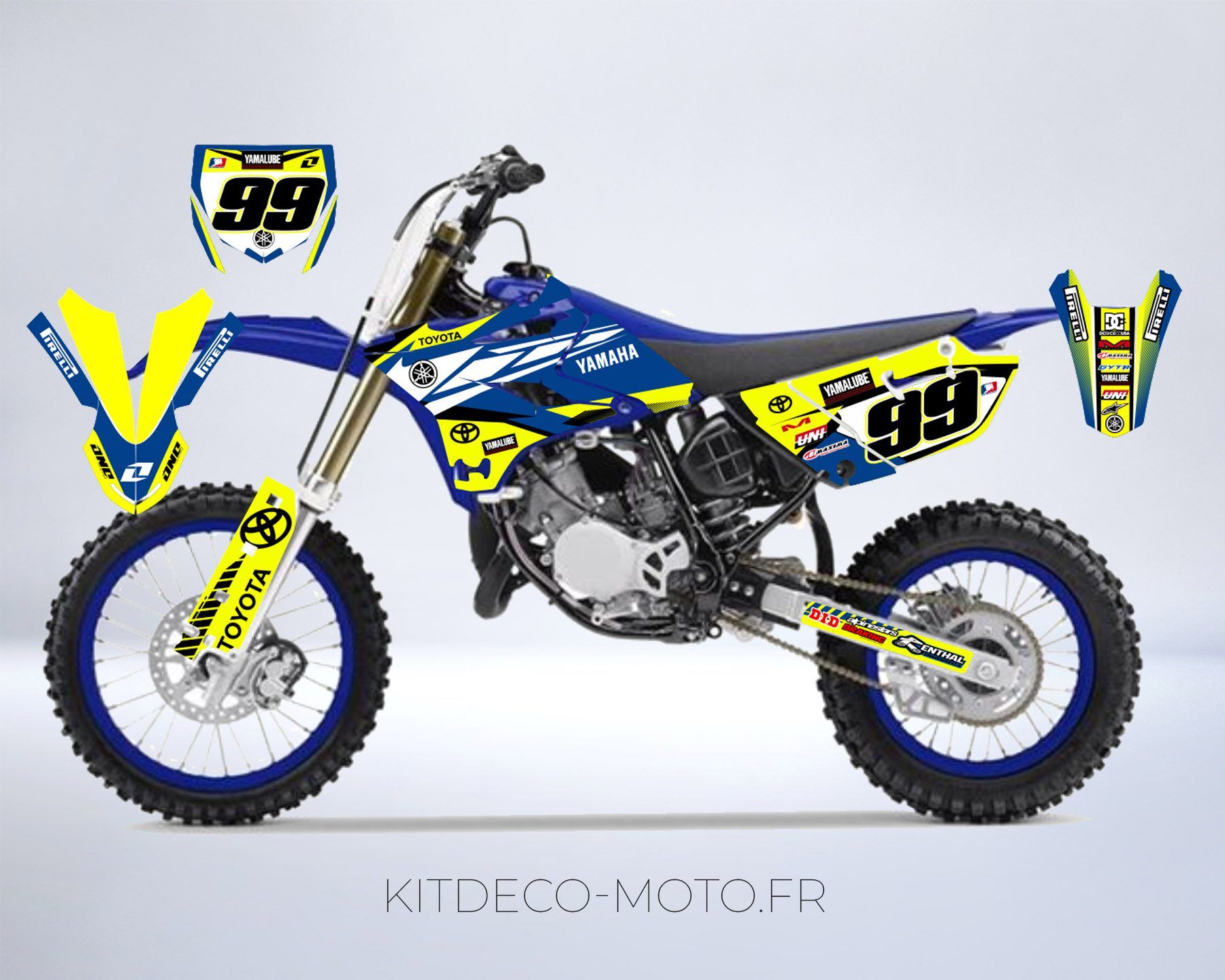 kit déco yamaha 85 yz racing jaune