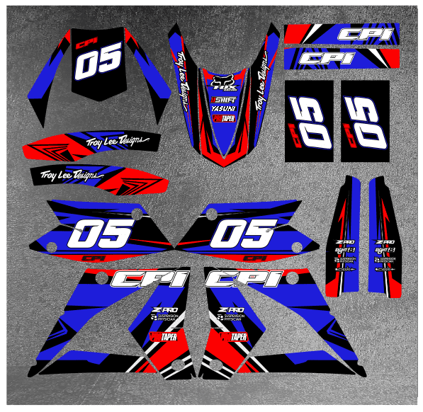 kit déco cpi 50 – craft bleu / rouge