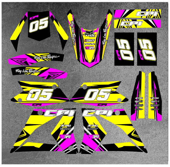 kit déco cpi 50 – craft jaune / rose