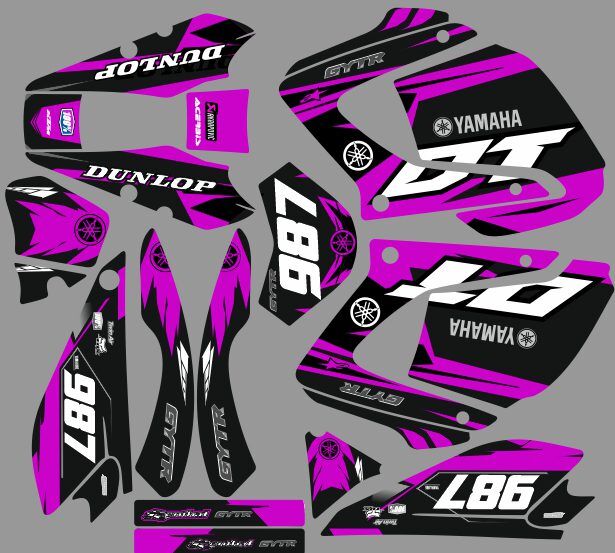 kit déco yamaha dt 125 – light rose