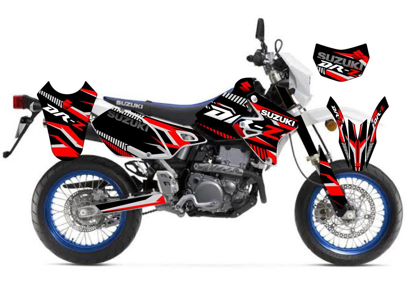kit déco suzuki drz 400 racing rouge