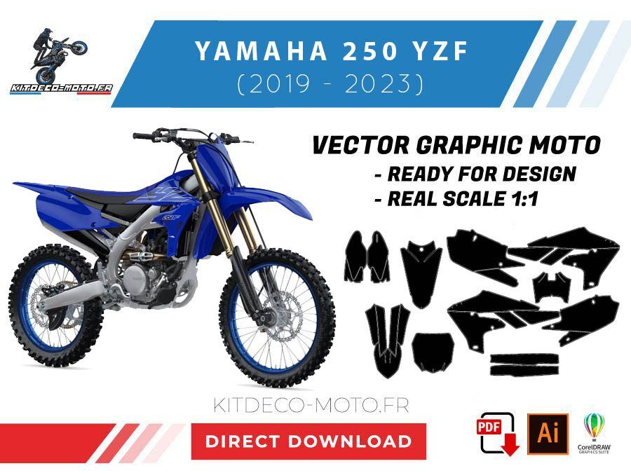 template yamaha 250 yzf (2019 2023) vector