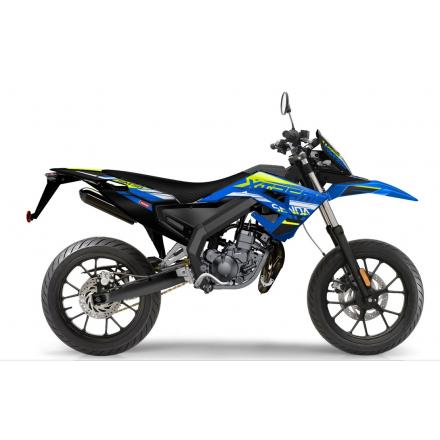 kit déco derbi 50 2018 2021 origine bleu / jaune