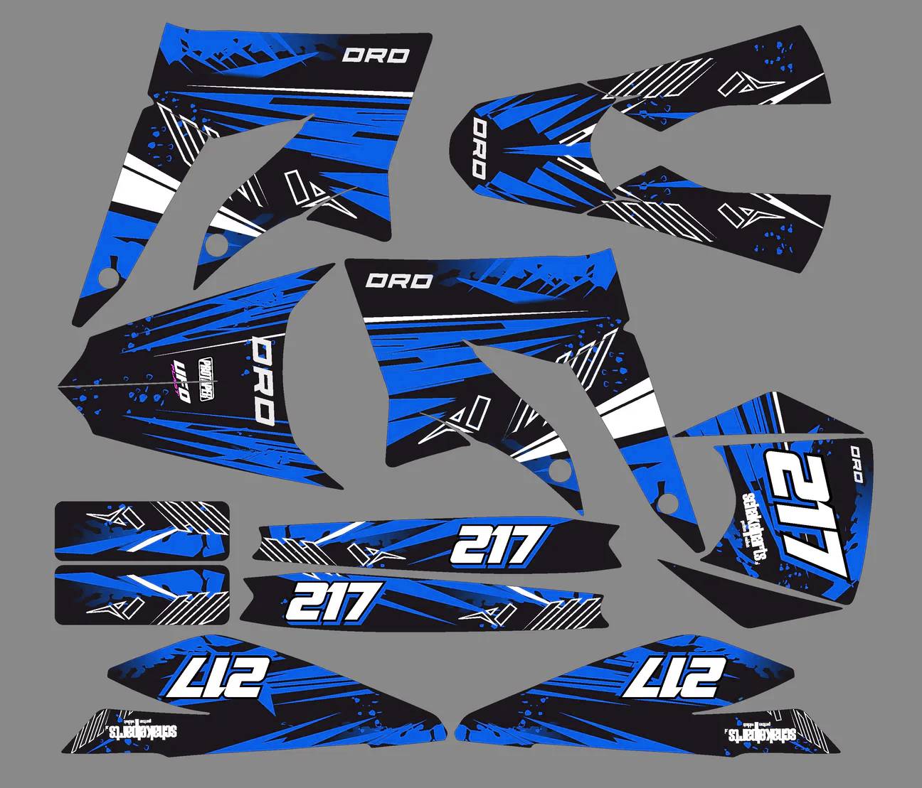 kit déco gilera smt (2011 2017) line bleu