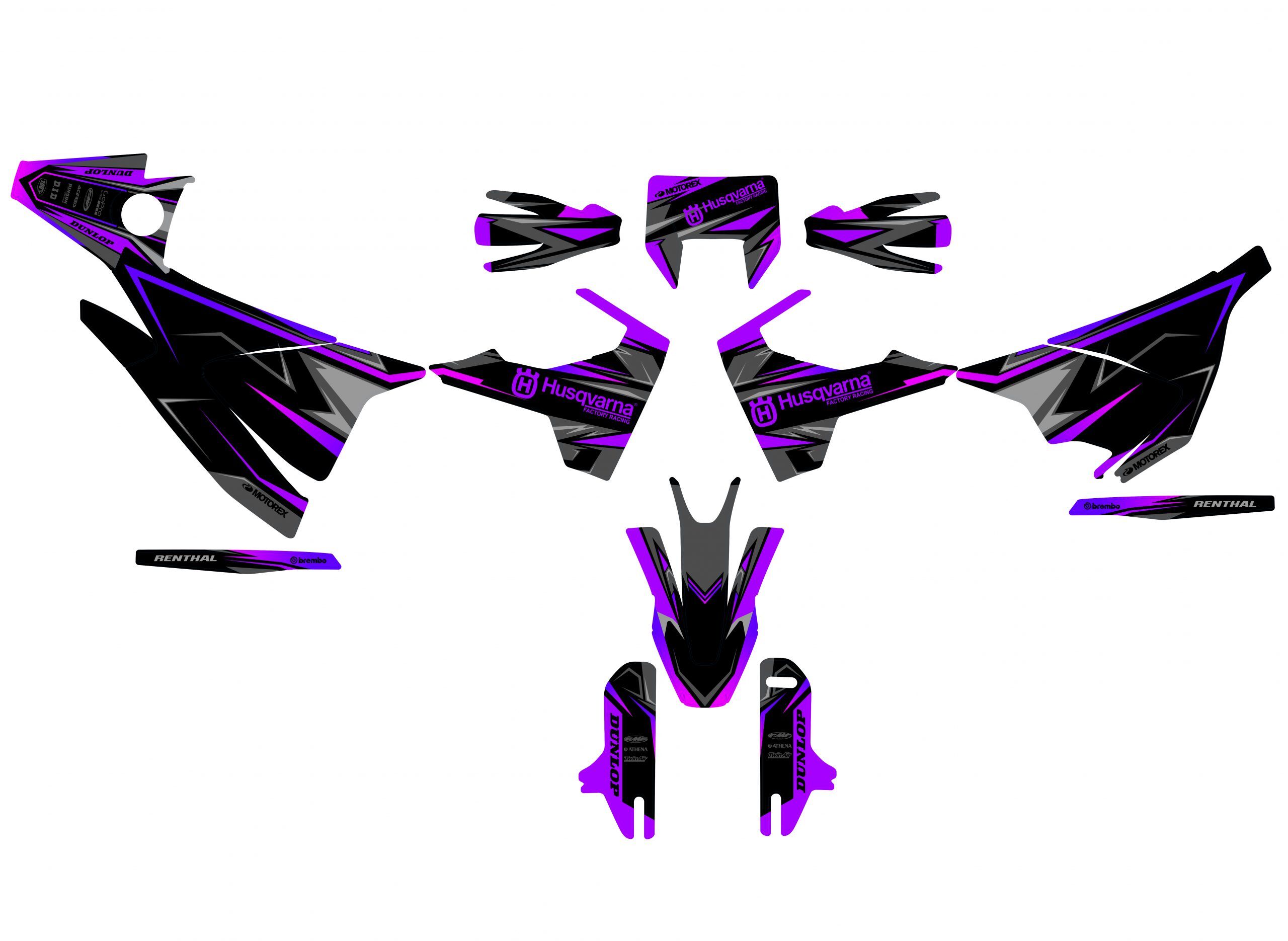 kit déco husqvarna 701 sm colors mixt violet