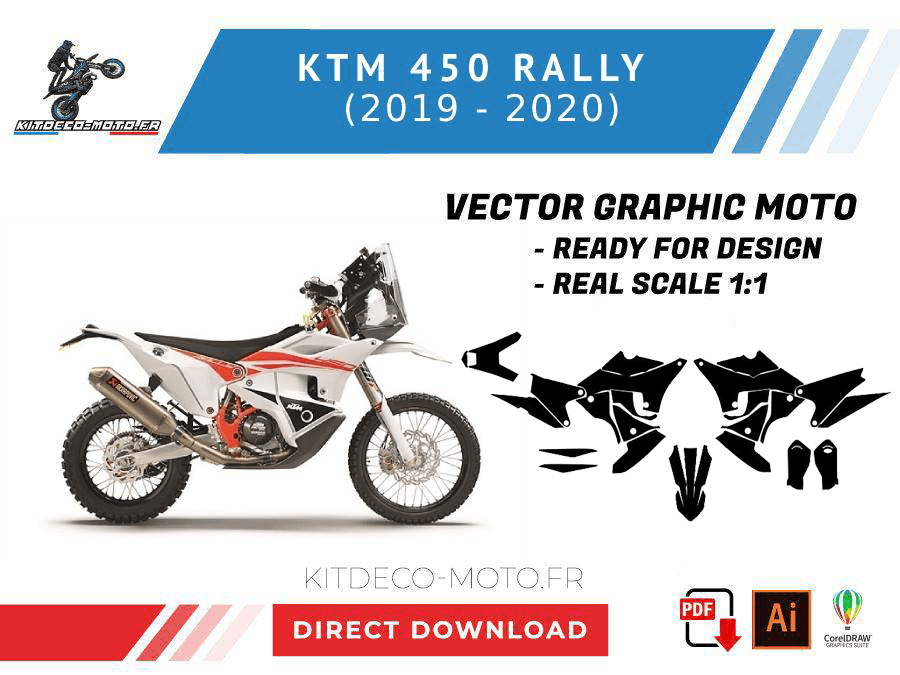 template ktm 450 rally (2019 2020) vector