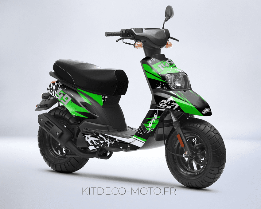 kit déco mbk booster (2004 2018) splash vert