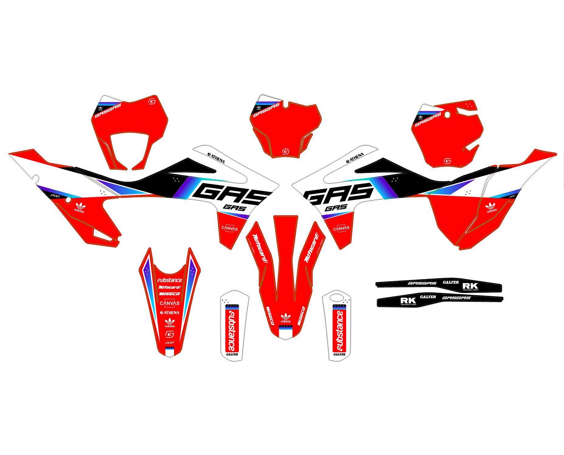 kit déco gasgas ec (2021 2023) flash