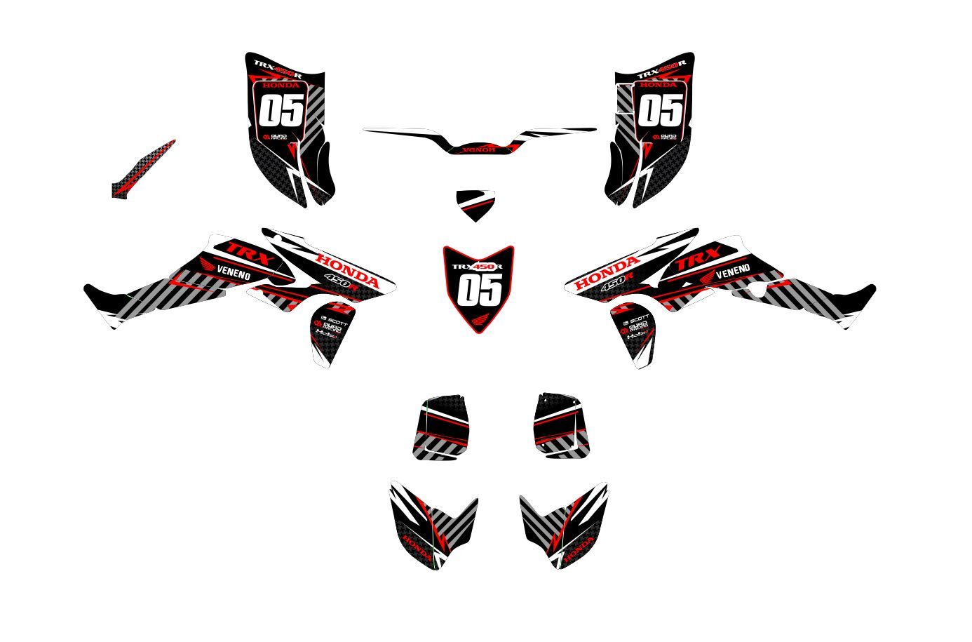 kit déco honda 450 trx ligne