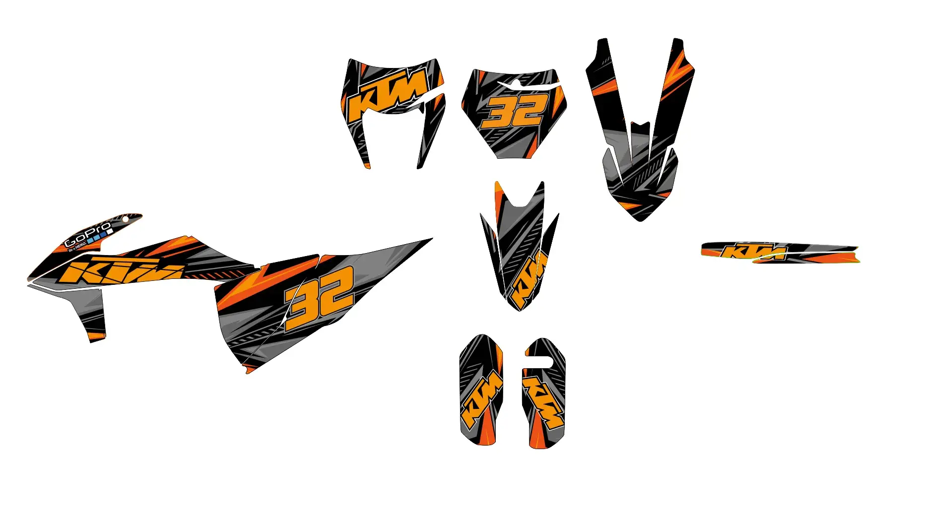 kit déco ktm exc / exc f (2020 2023) moca