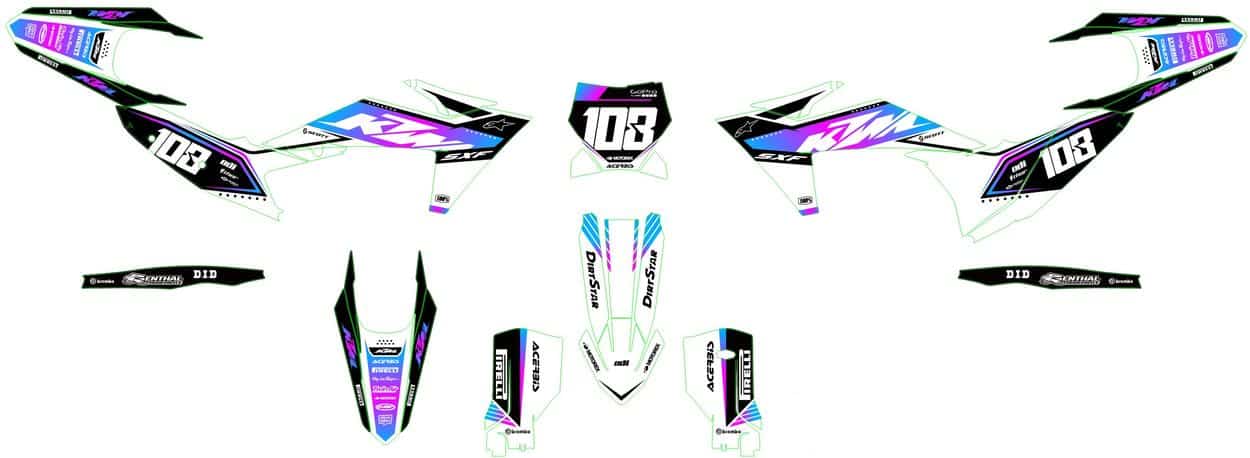 kit déco ktm exc / exc f (2024) colors