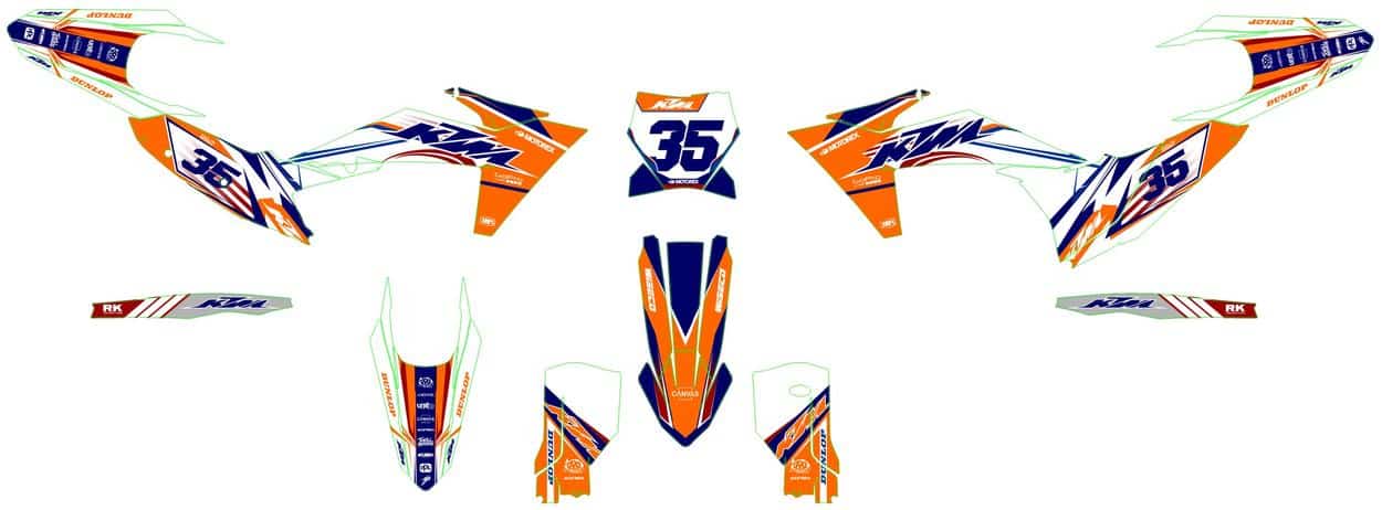 kit déco ktm exc / exc f (2024) rushy