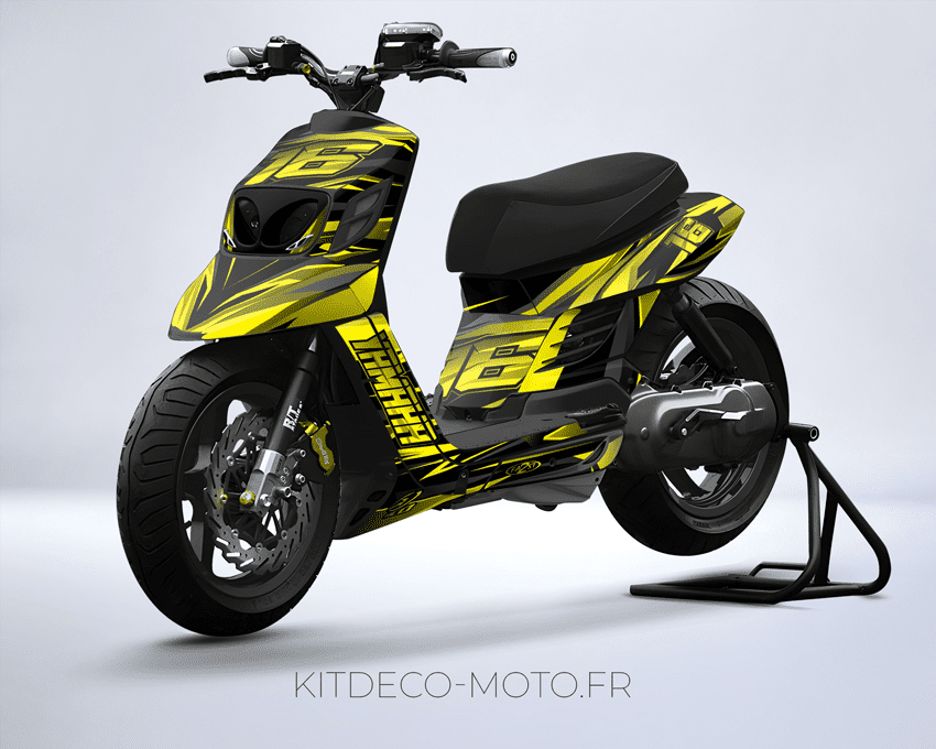 kit déco mbk booster bcd airon jaune
