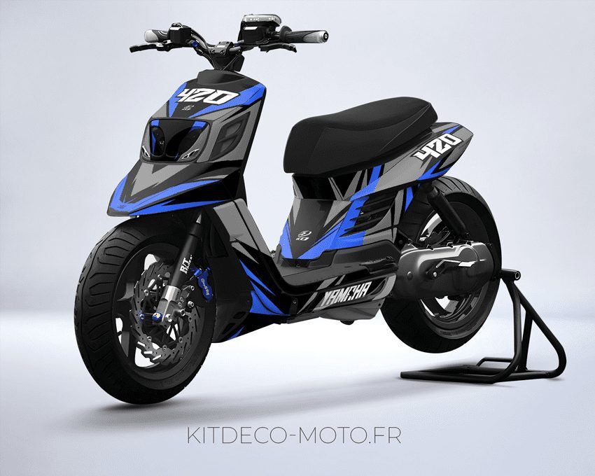 kit déco mbk booster bcd craft gris / bleu