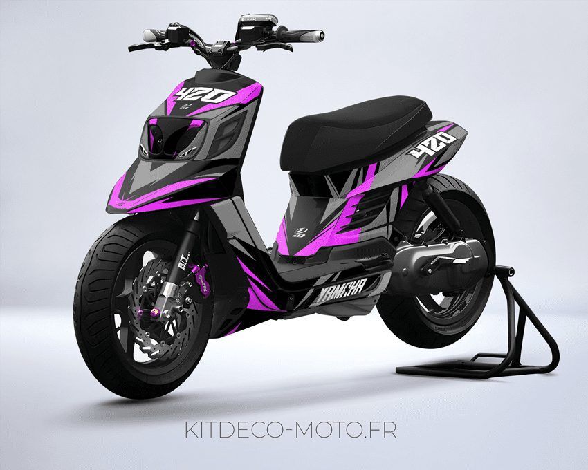 kit déco mbk booster bcd craft gris / rose