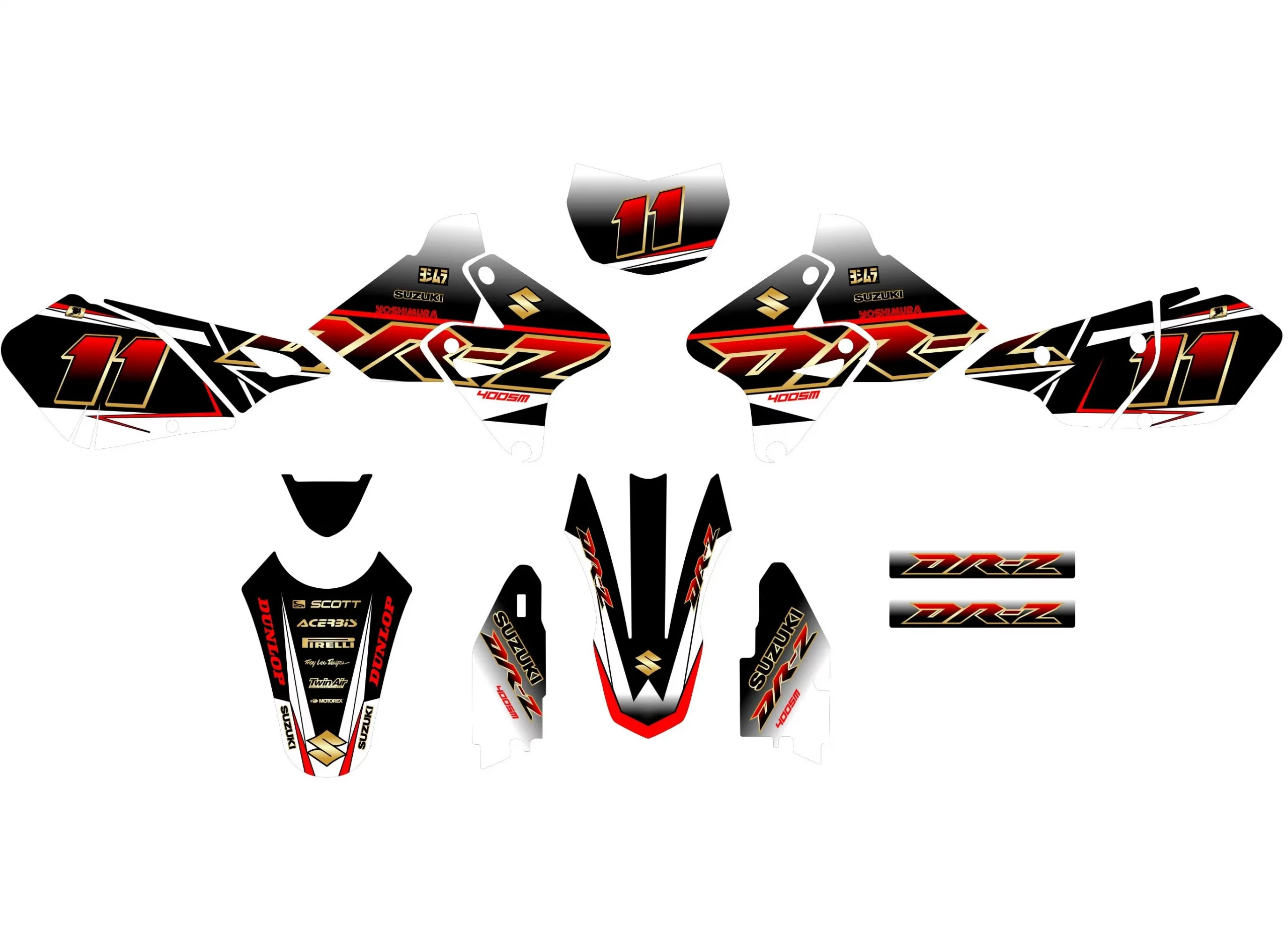 kit déco suzuki drz 400 gold