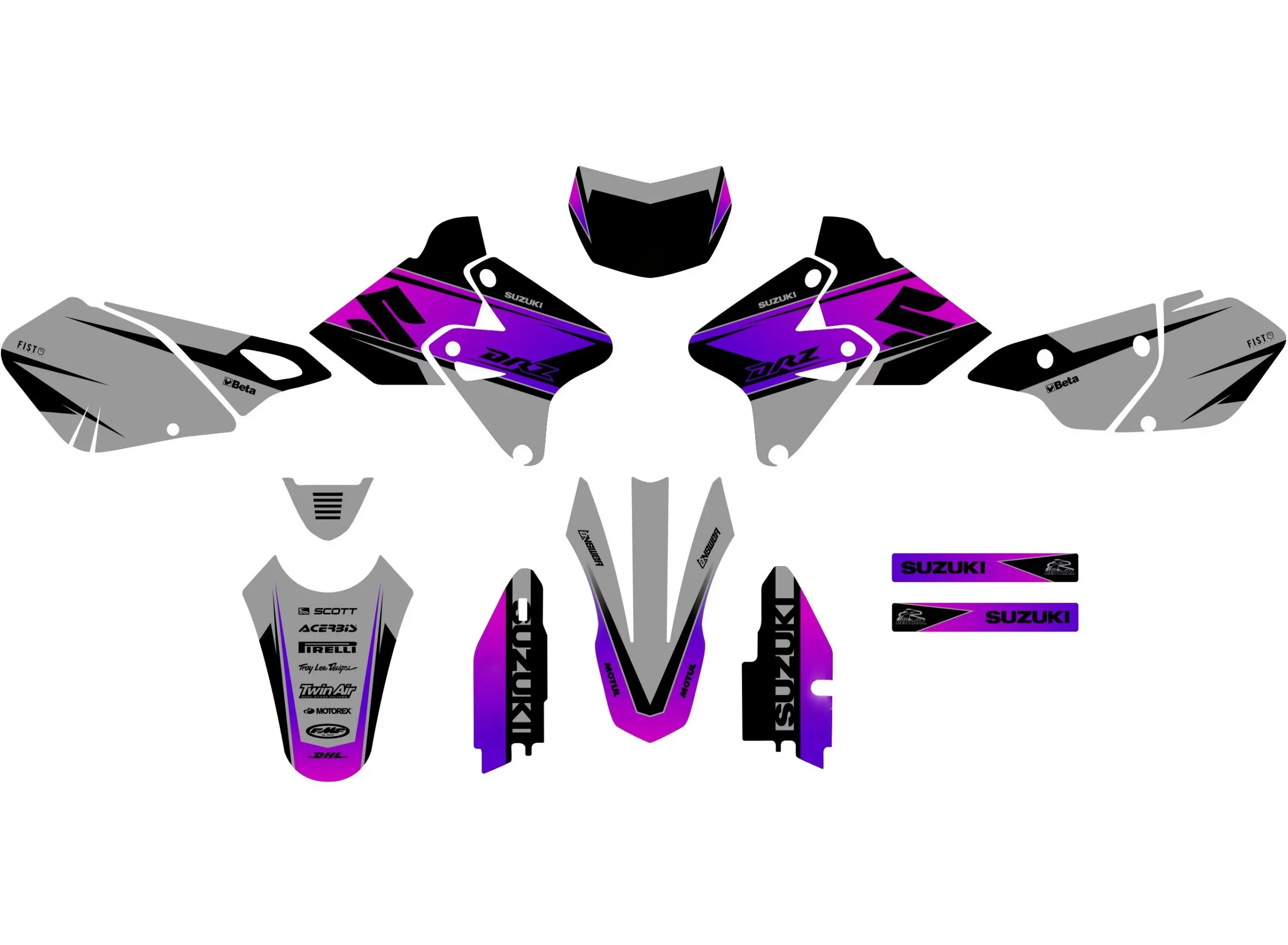 kit déco suzuki drz 400 line violet