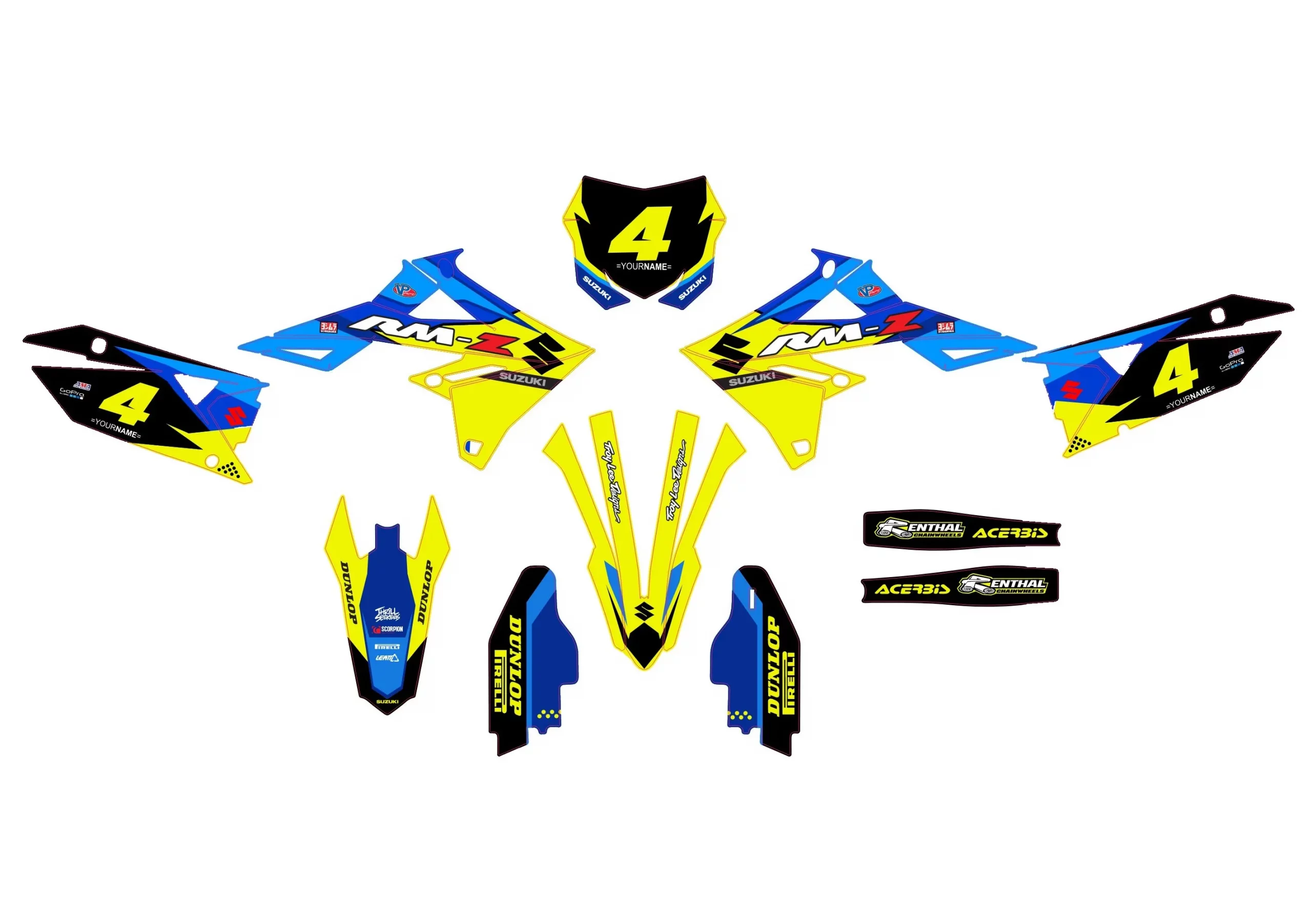 kit déco suzuki 250 rmz (2019 2024) airon