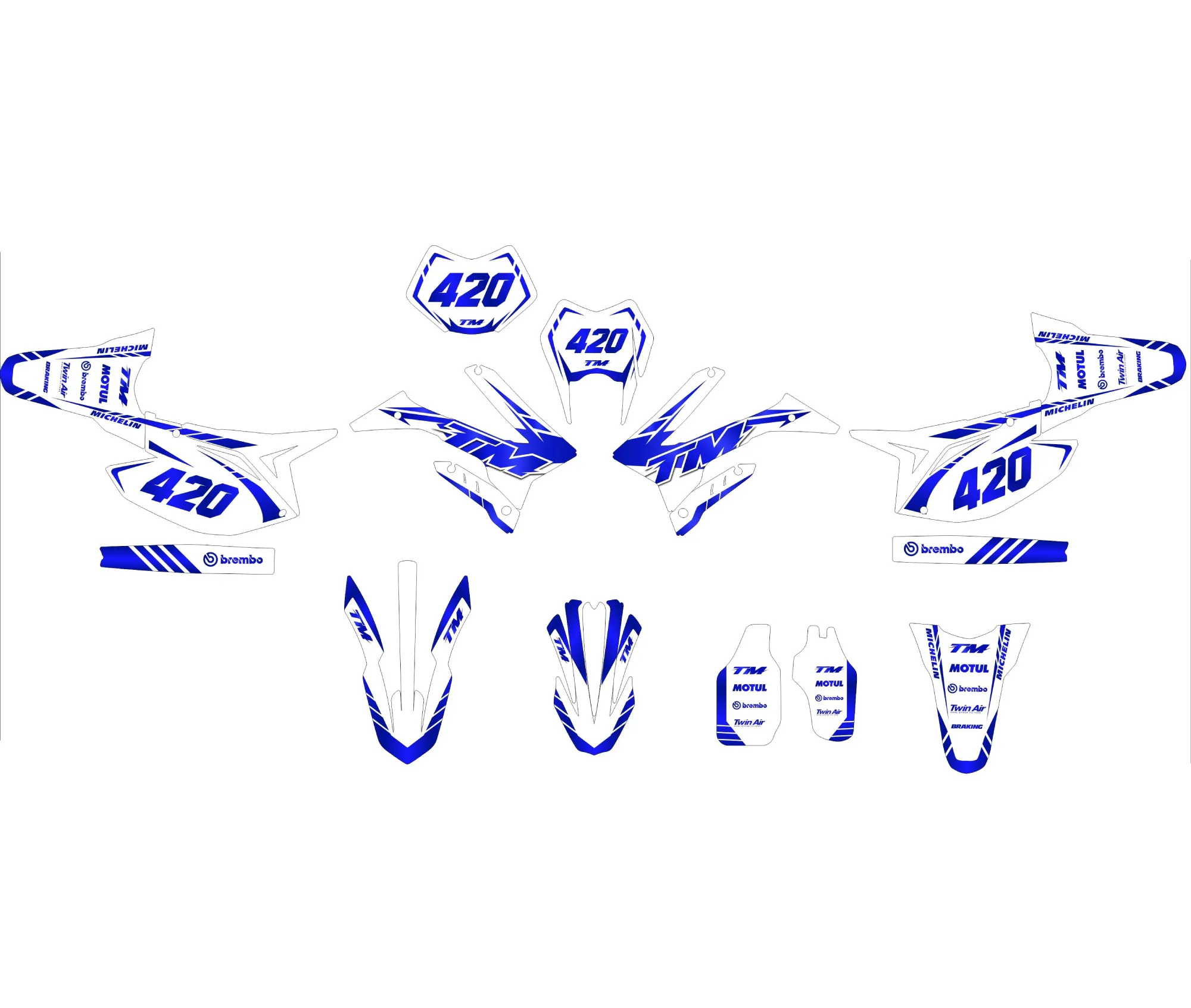kit déco tm racing (2015 2021) gotam bleu