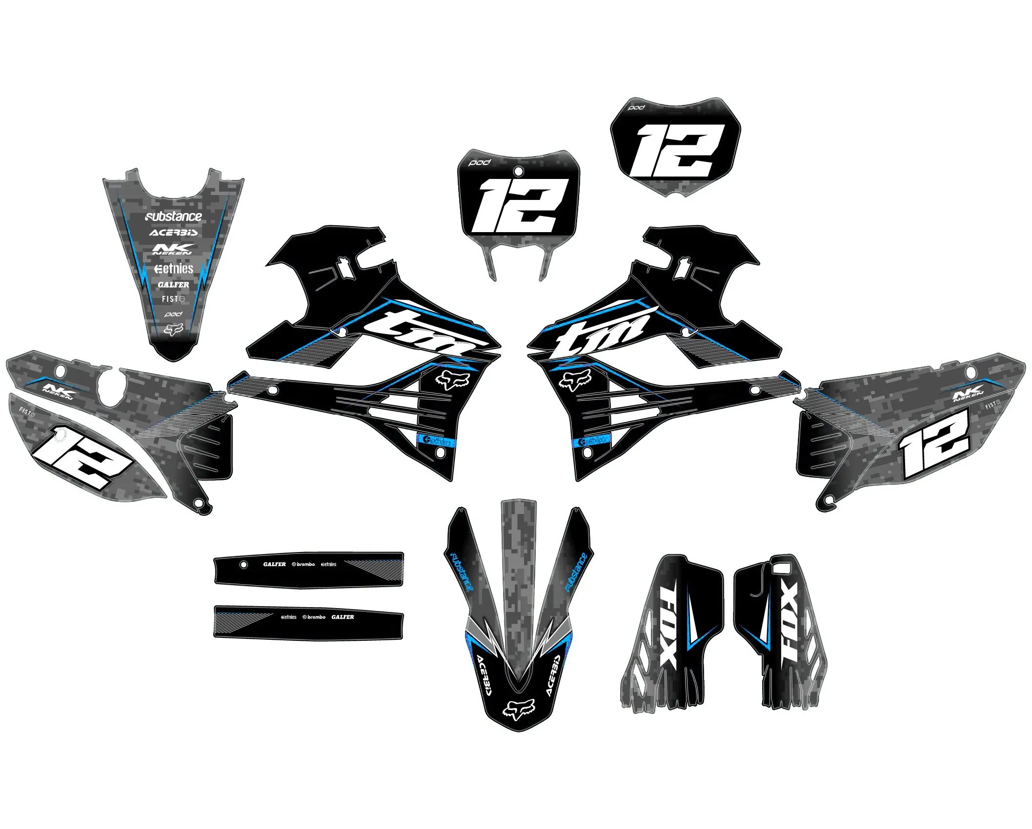 kit déco tm racing (2022 2024) pixel