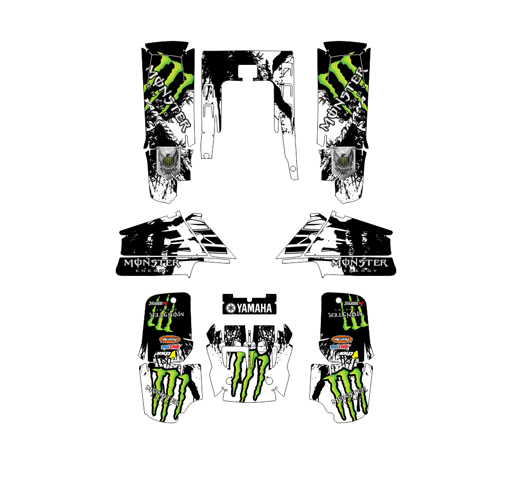 kit déco yamaha 350 banshee monster blanc