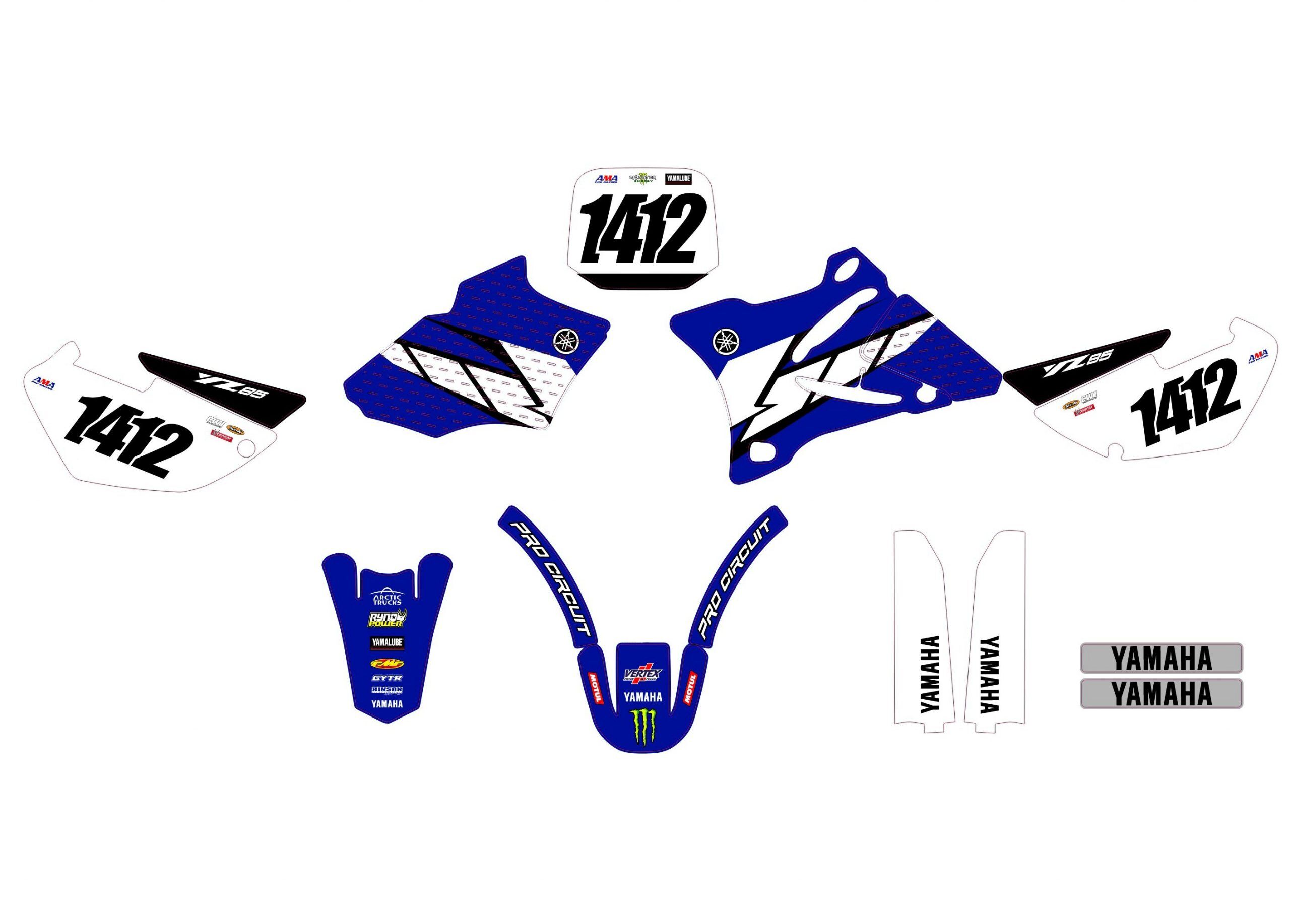 kit déco yamaha 85 yz origine