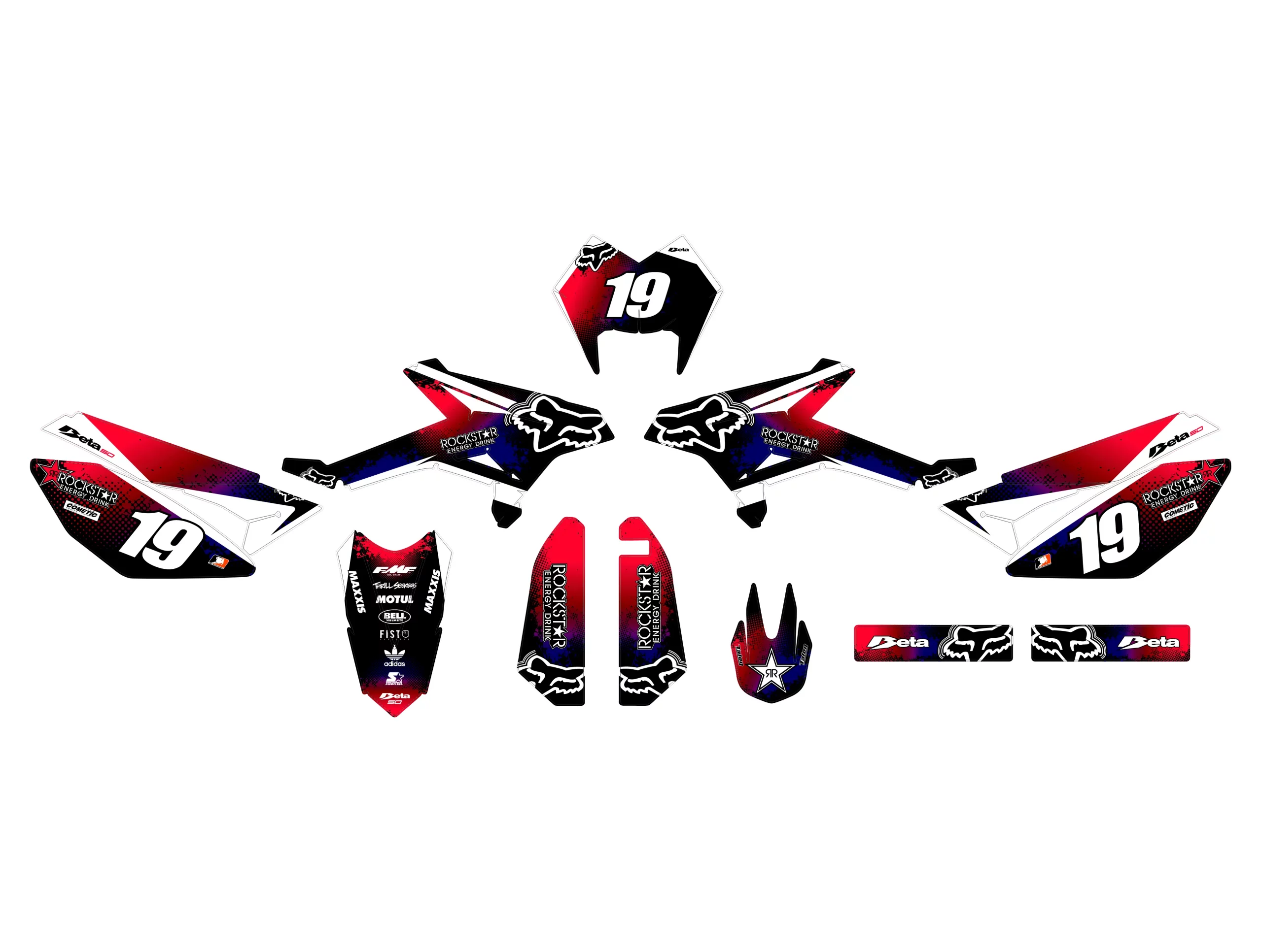 kit déco beta 50 – fox rouge – 2011 2020