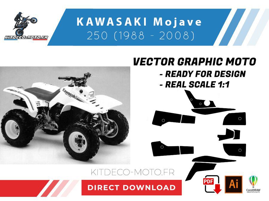 template kawasaki mojave 250 (1988 2008) vector