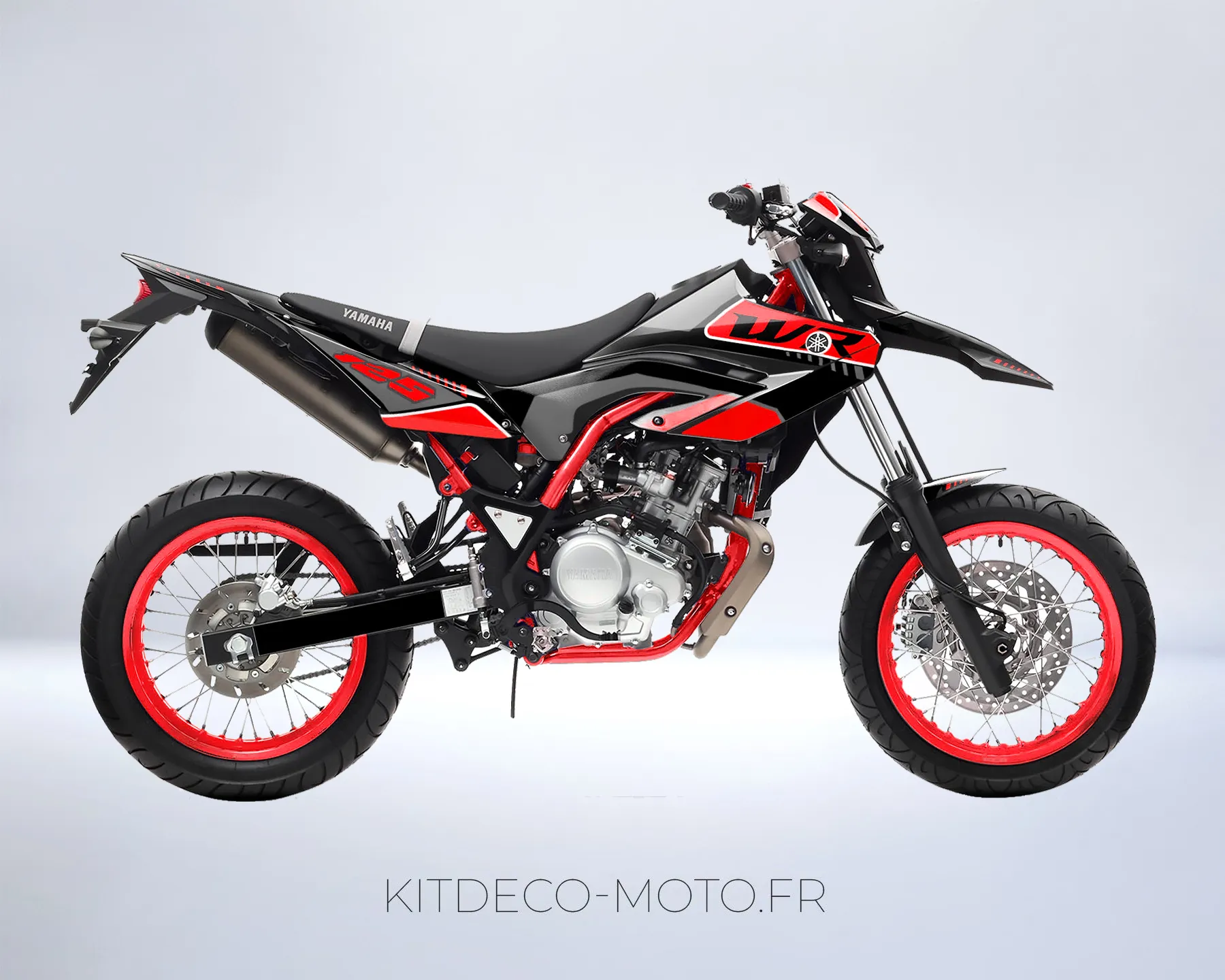 kit déco yamaha wr 125 type origine rouge