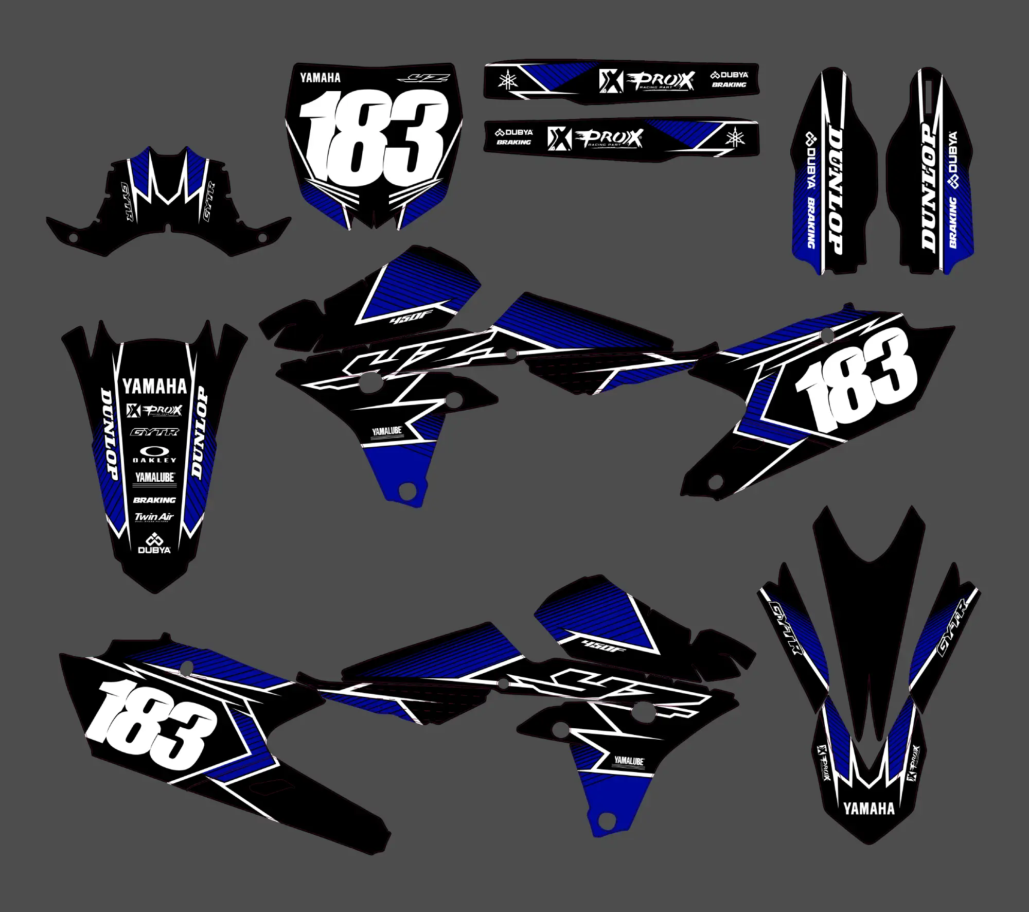 kit déco yamaha 250 yzf (2014 2018) prox