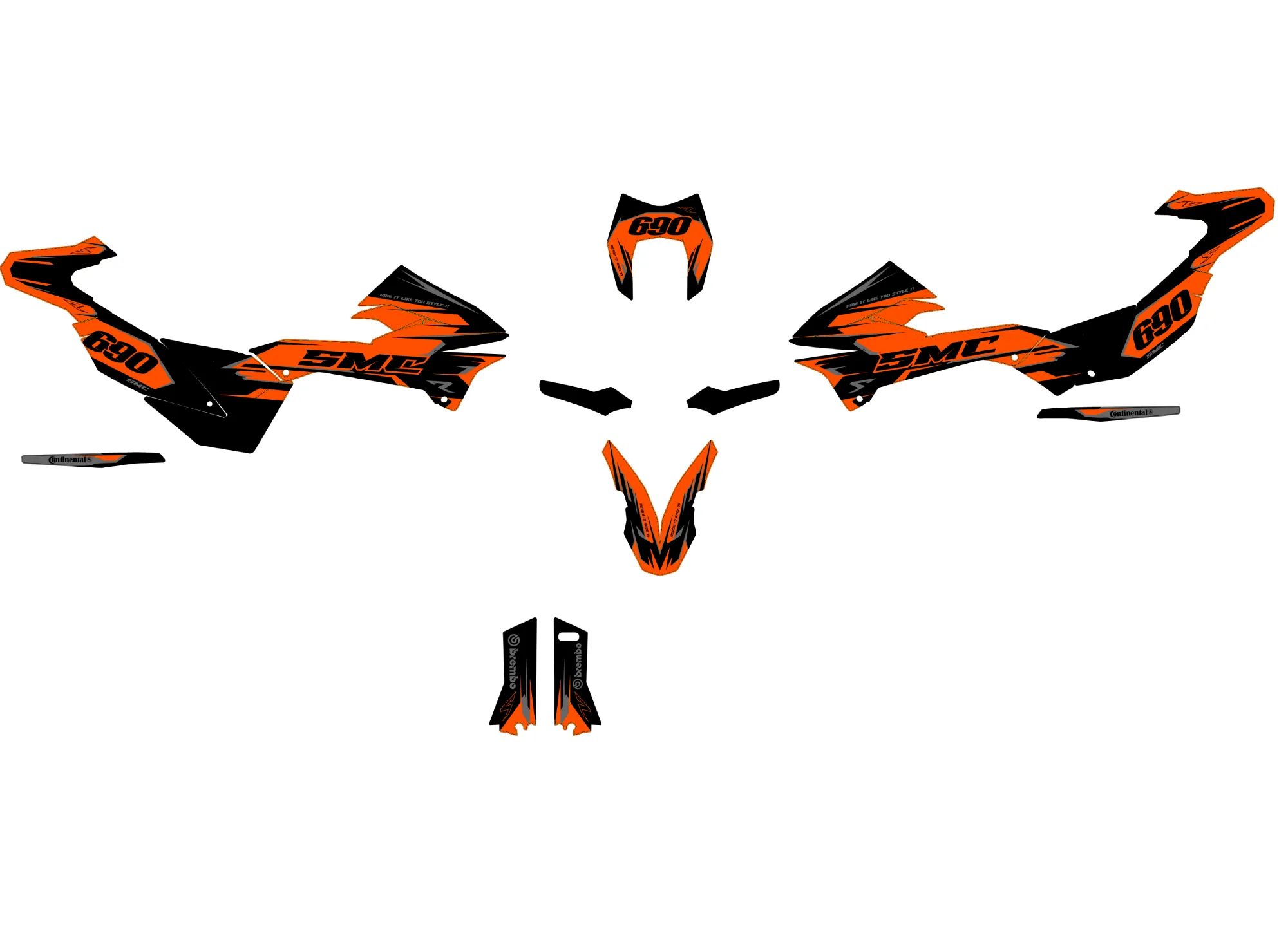 kit déco ktm 690 smcr (2012 2018) ride