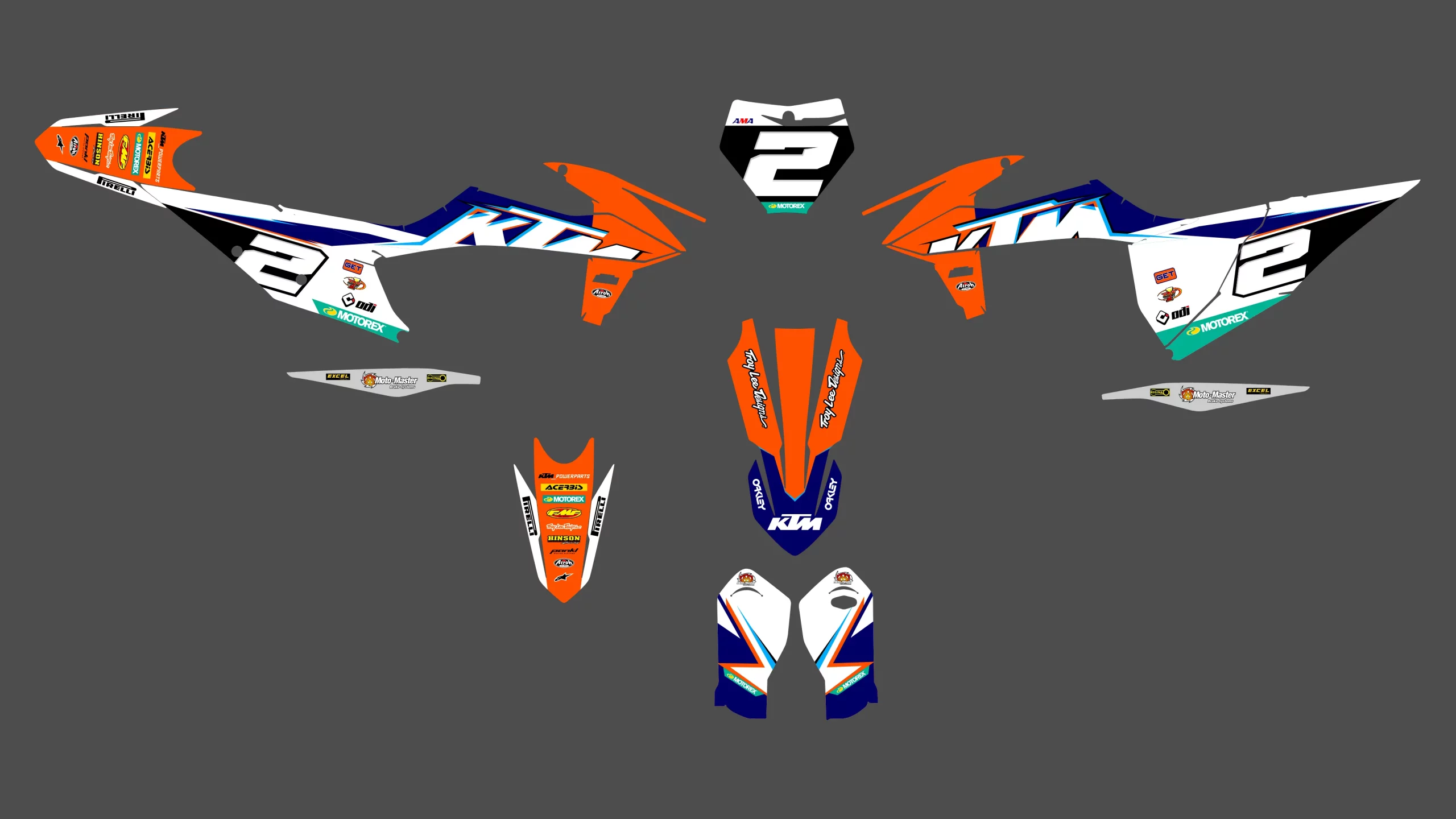 kit déco ktm exc / exc f (2020 2023) type origine