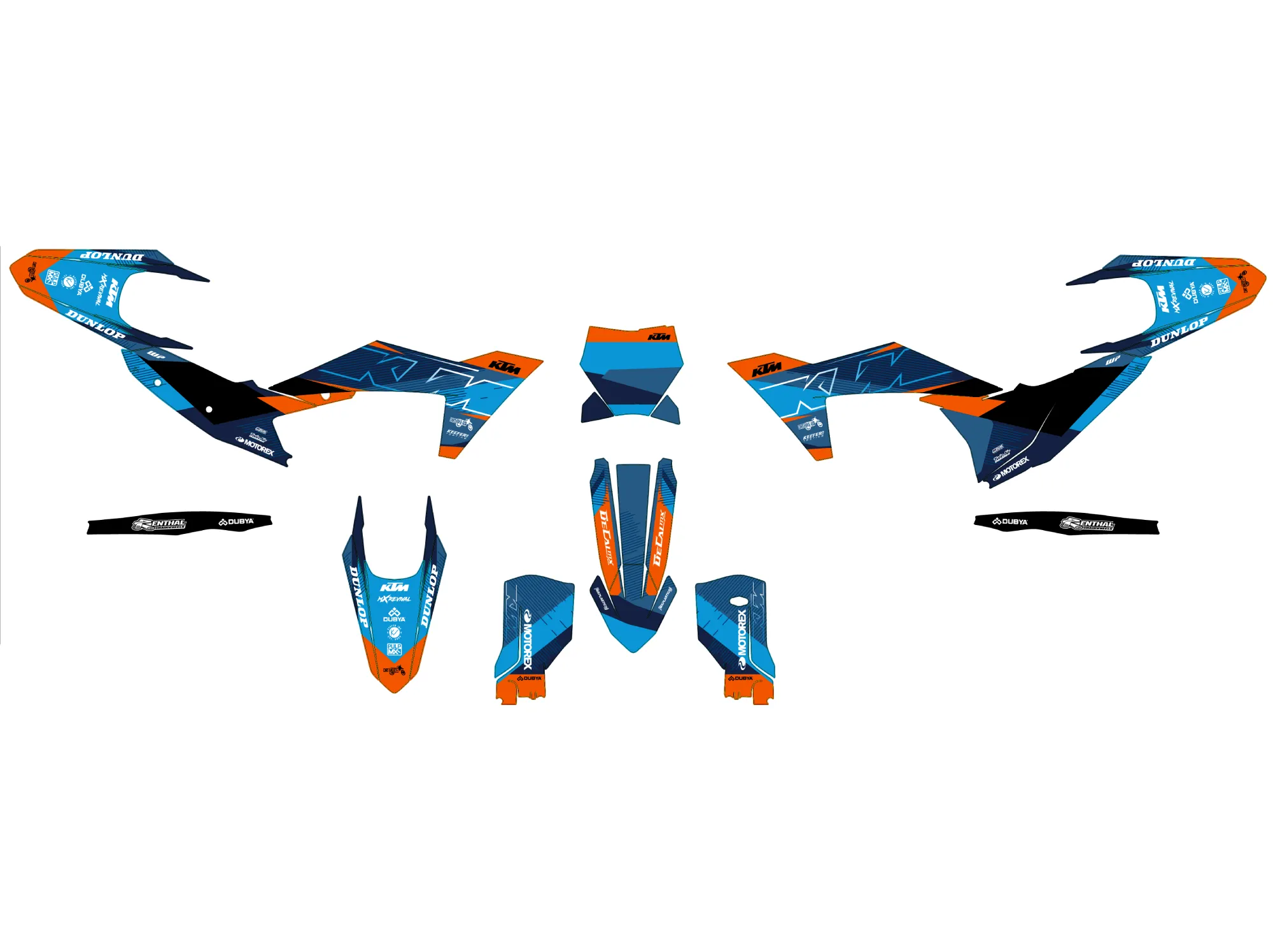 kit déco ktm exc / exc f (2024) océan