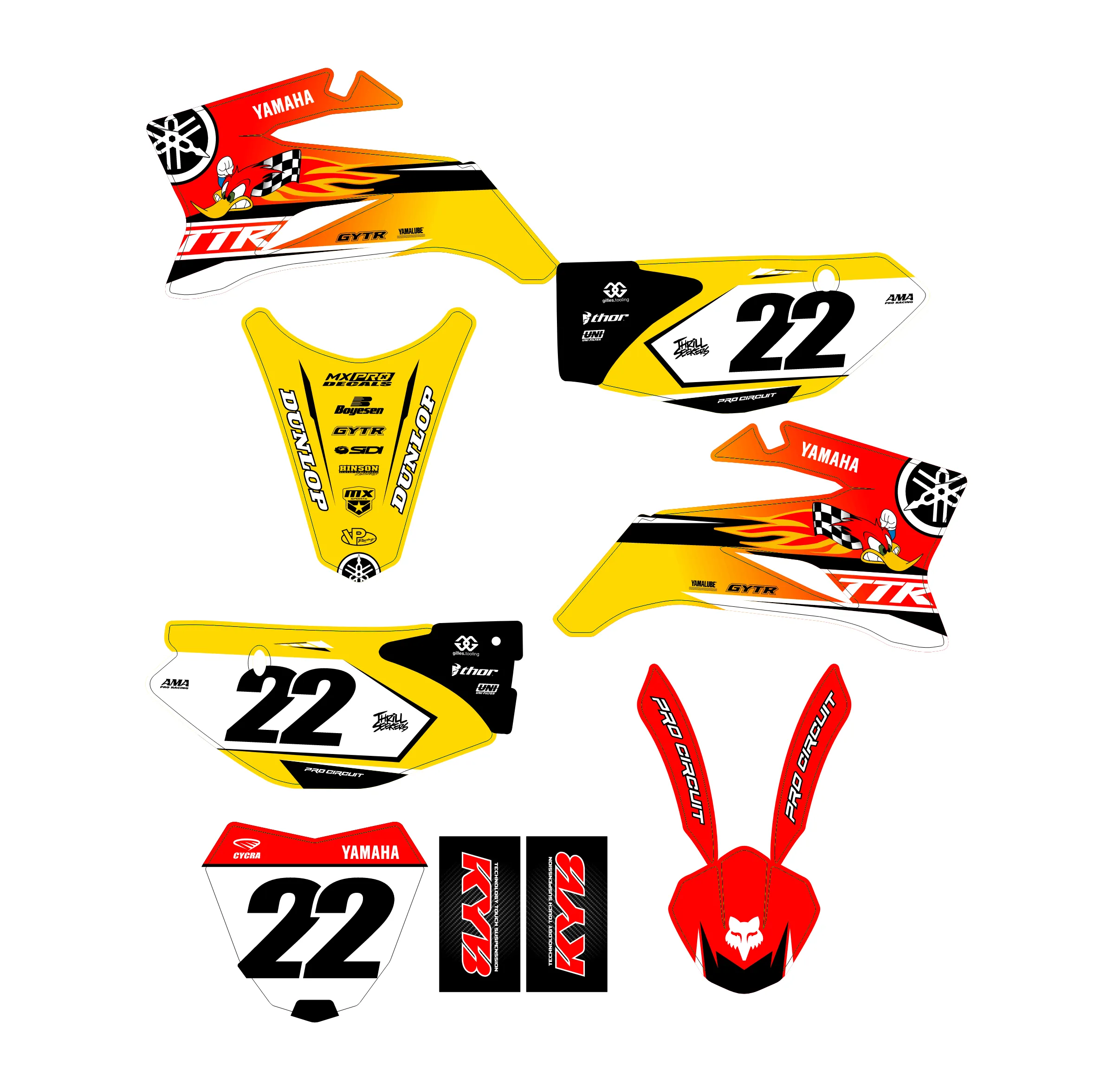 kit déco yamaha 110 ttr course