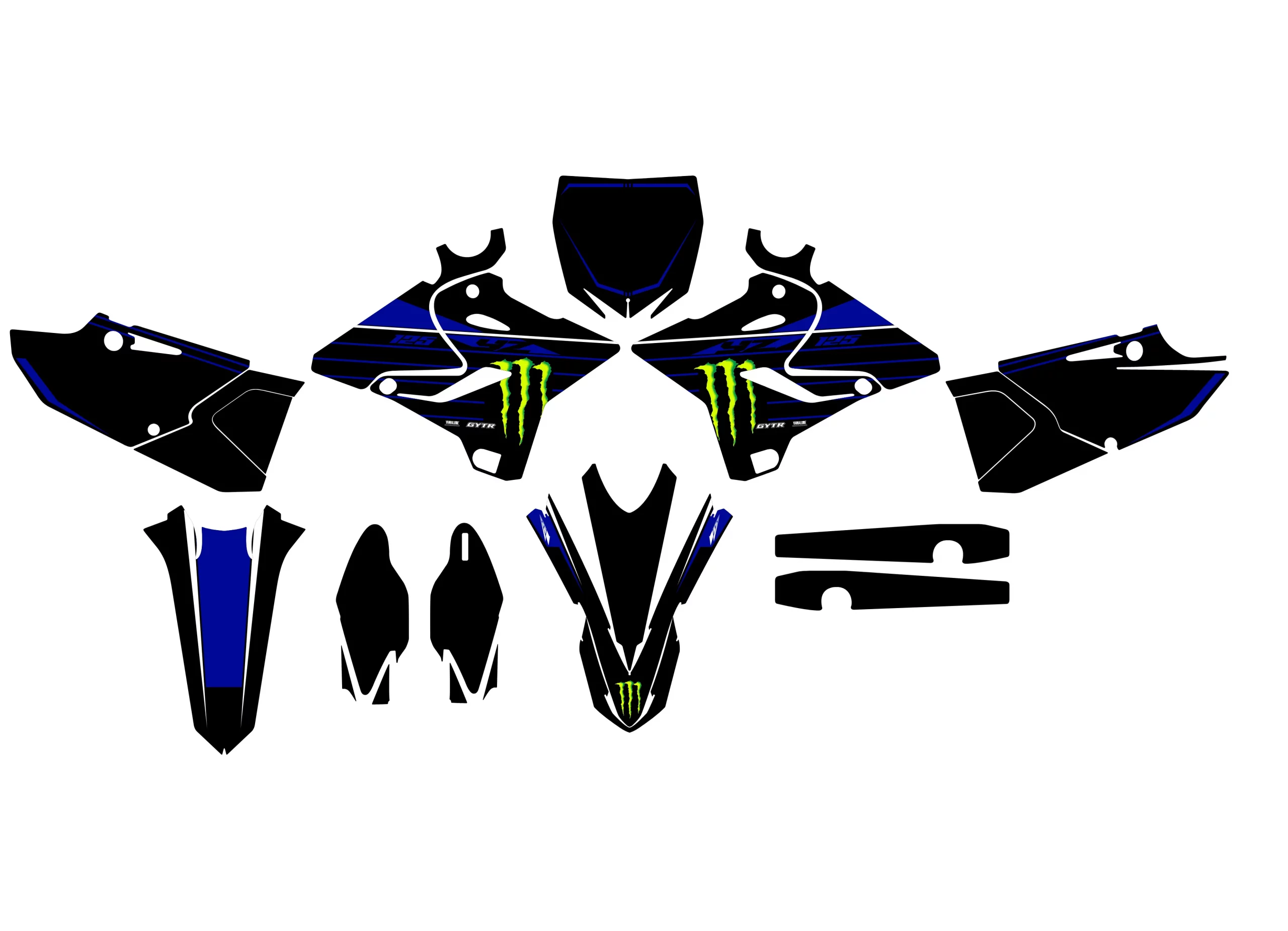 kit déco yamaha 125 yz (2015 2021) monster type origine