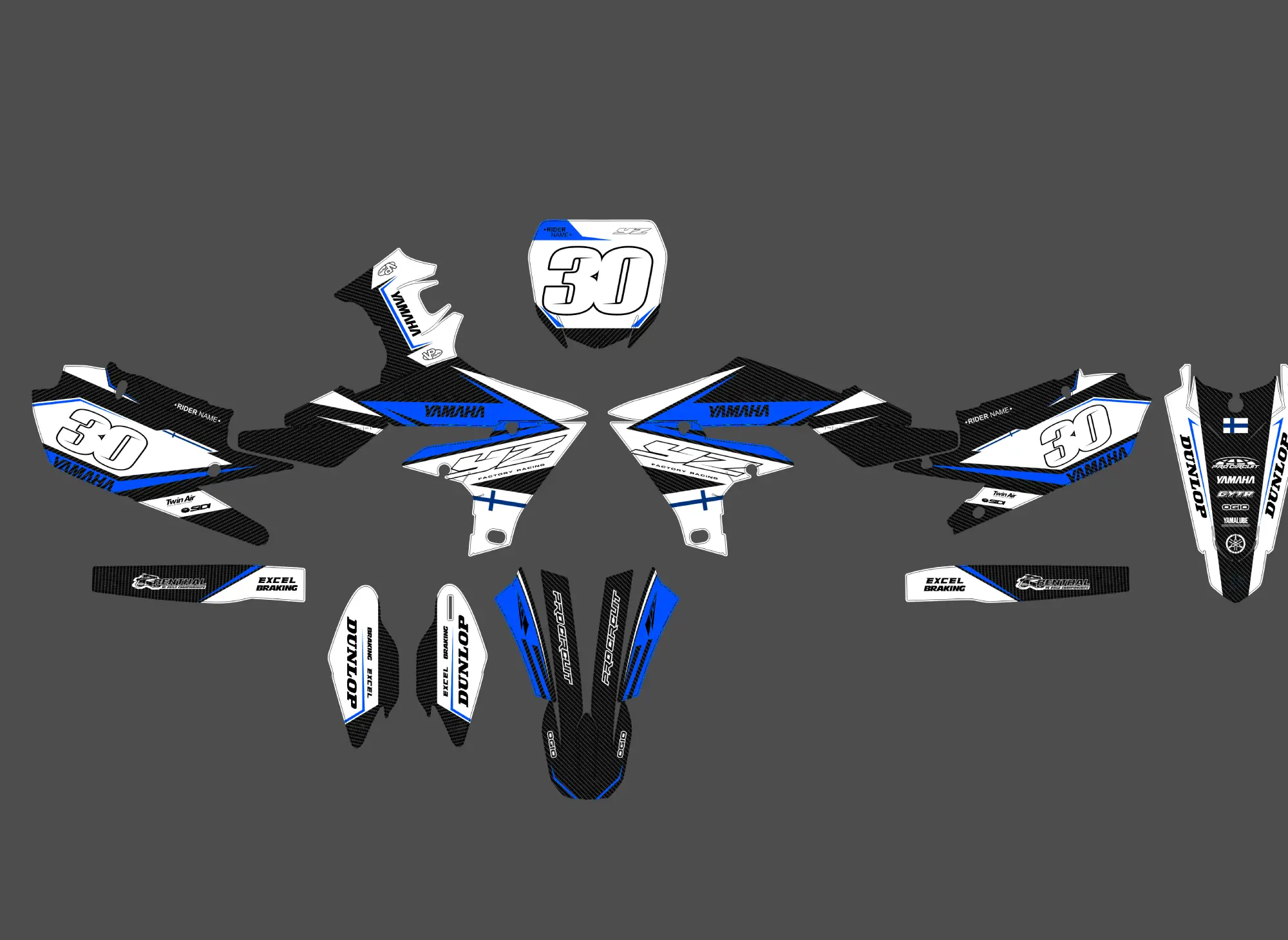 kit déco yamaha 450 yzf (2018 2022) flag