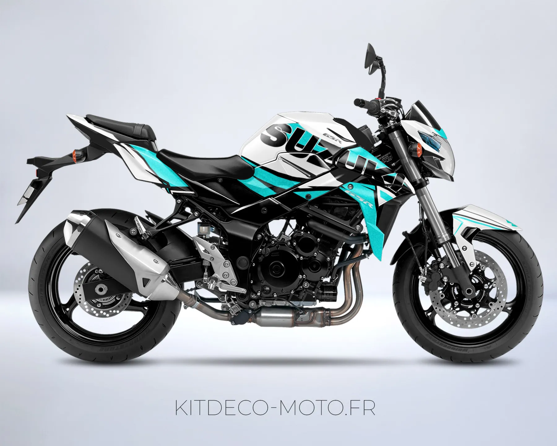 kit déco suzuki gsr 750 (2011 2017) – légende cyan