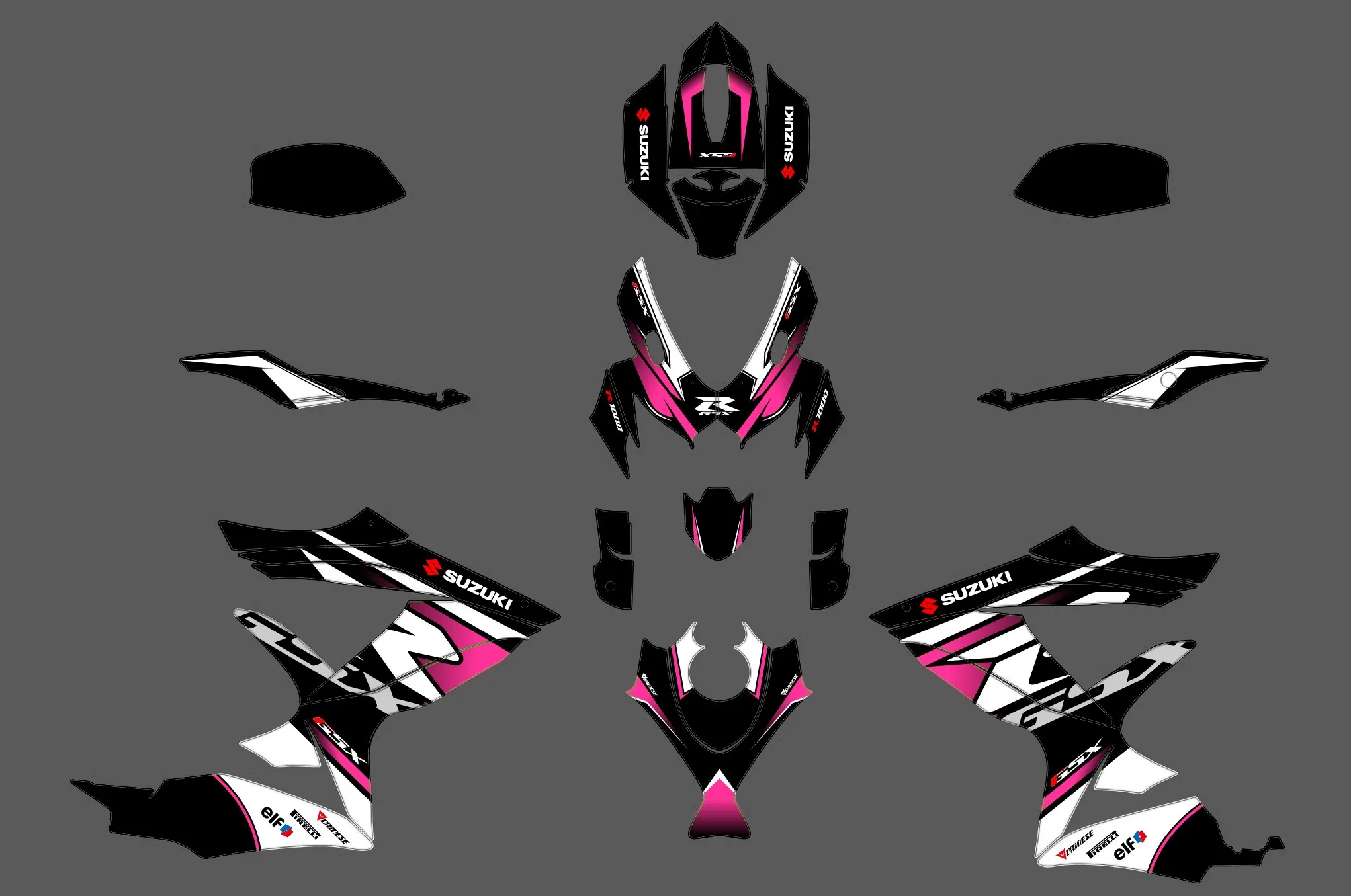 kit déco suzuki gsx r 1000 – factory rose