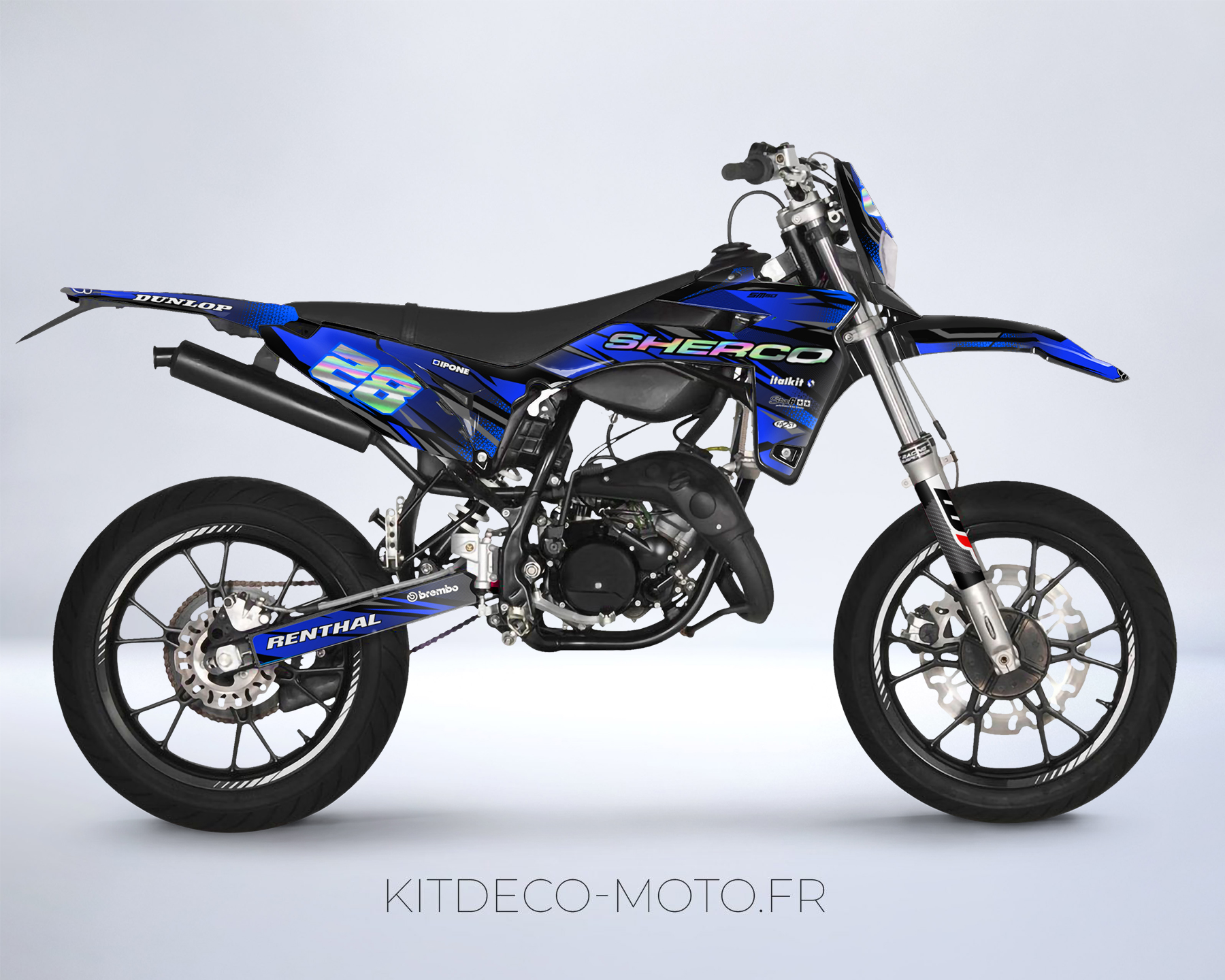 kit déco sherco 50 sm – airline bleu