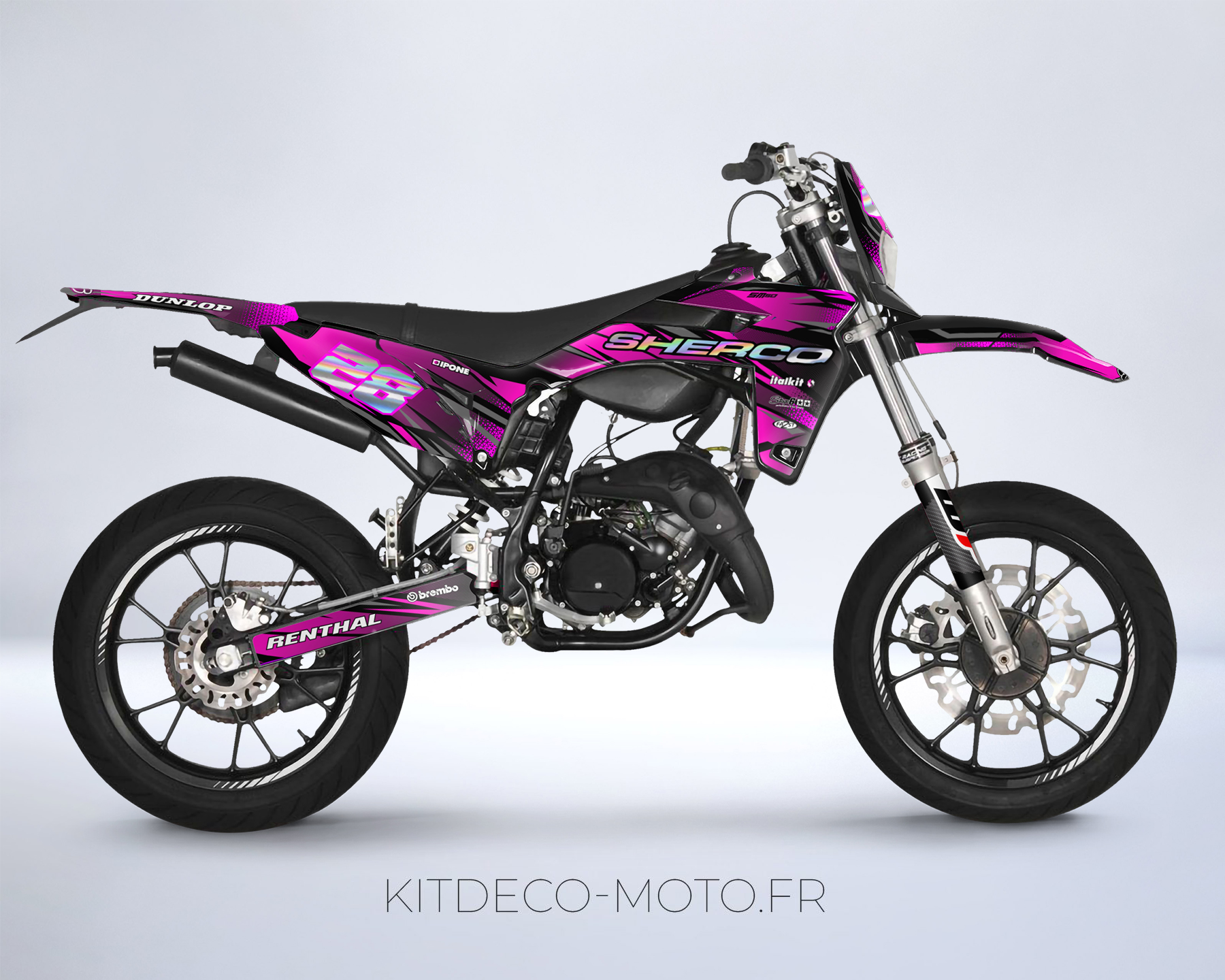 kit déco sherco 50 sm – airline rose