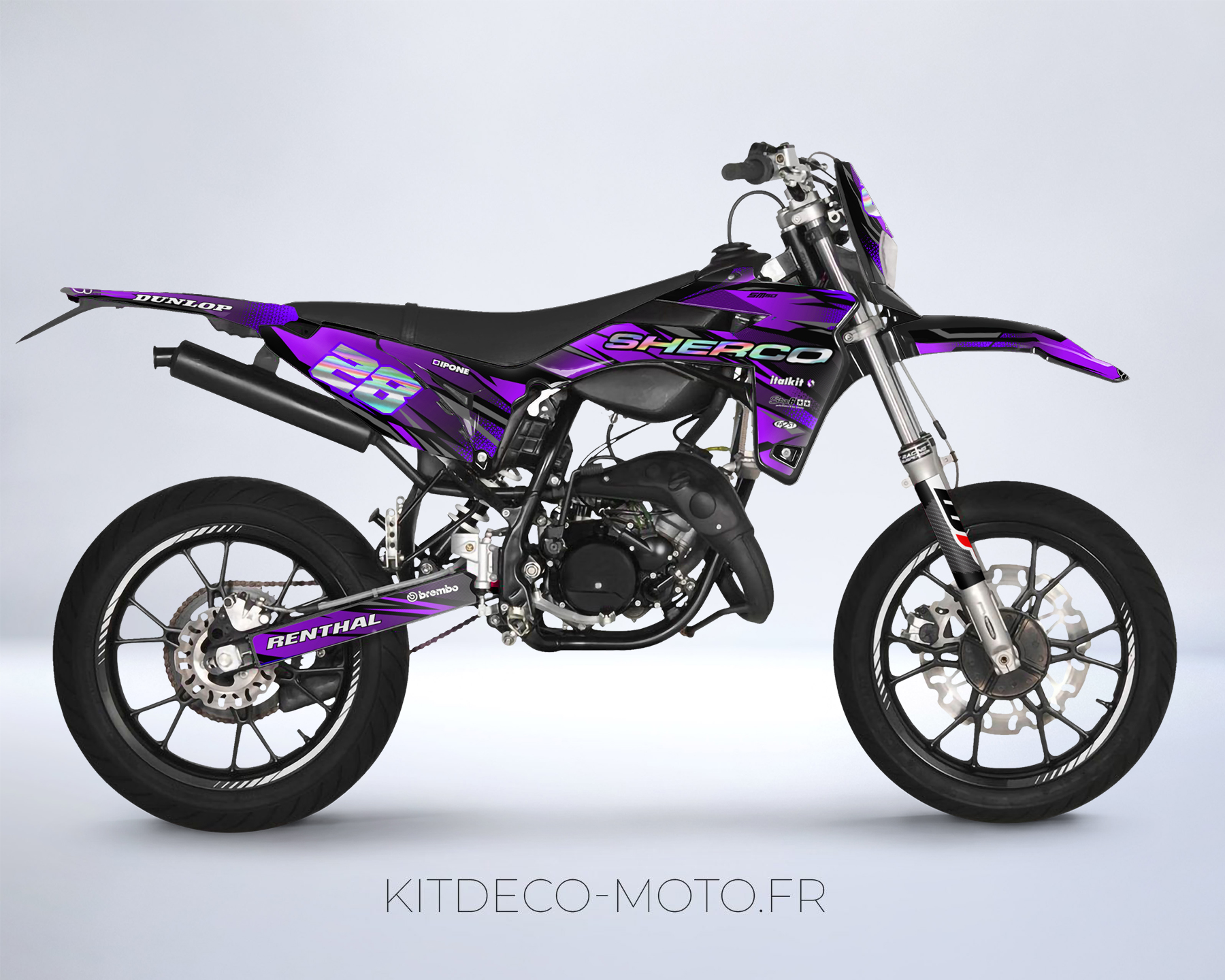 kit déco sherco 50 sm – airline violet