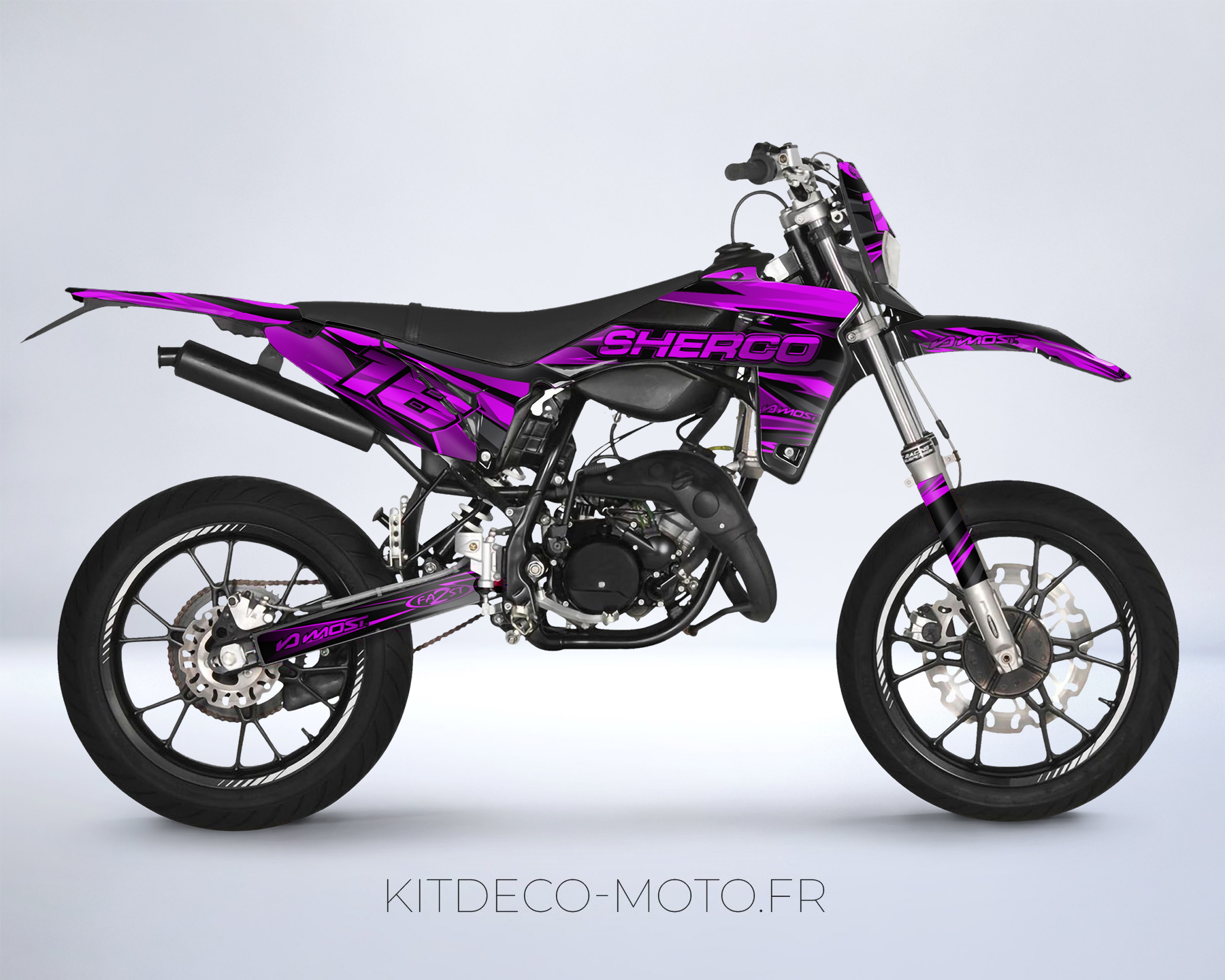 kit déco sherco 50 sm – airon rose