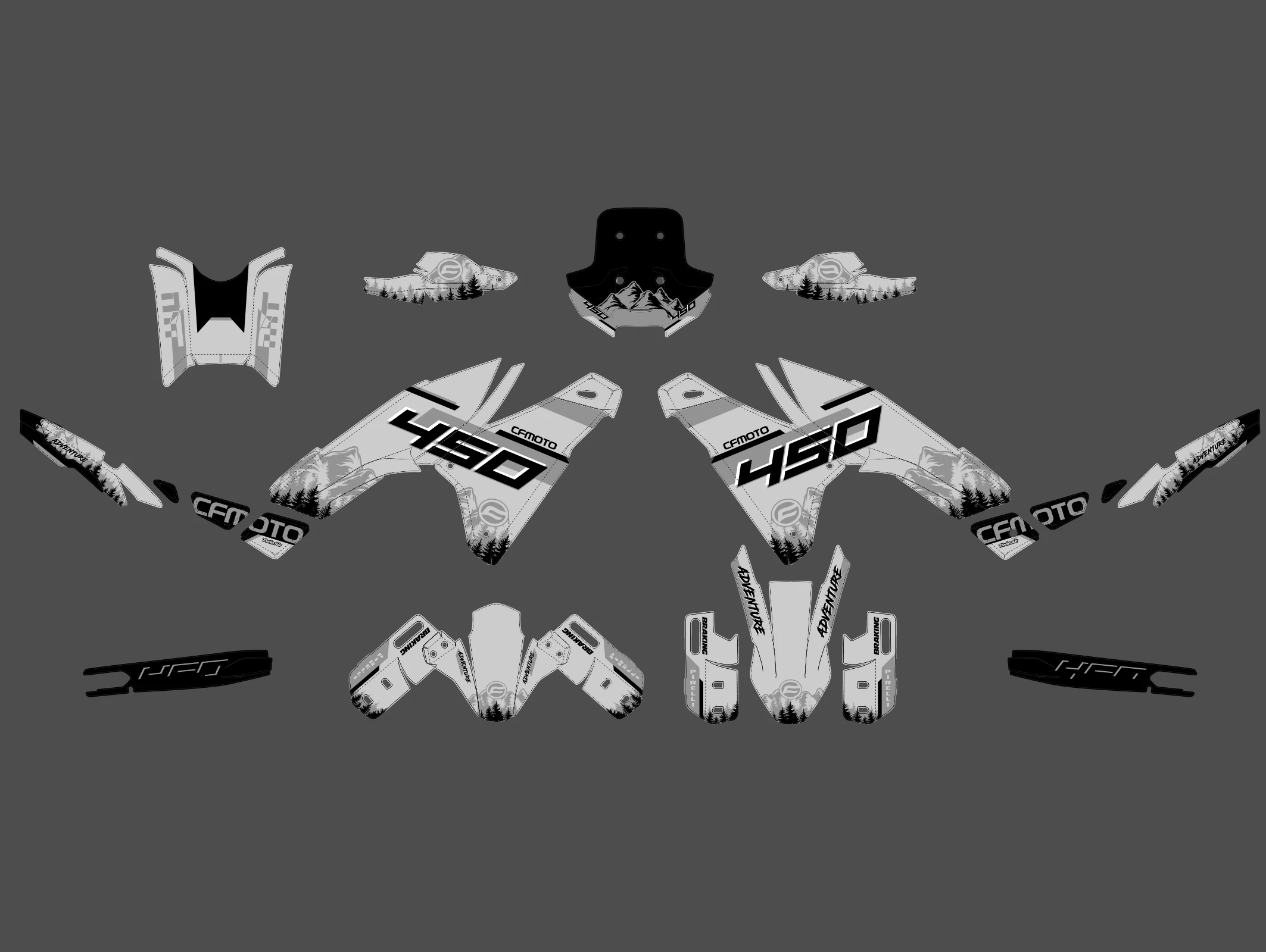 kit déco cf moto 450 mt race