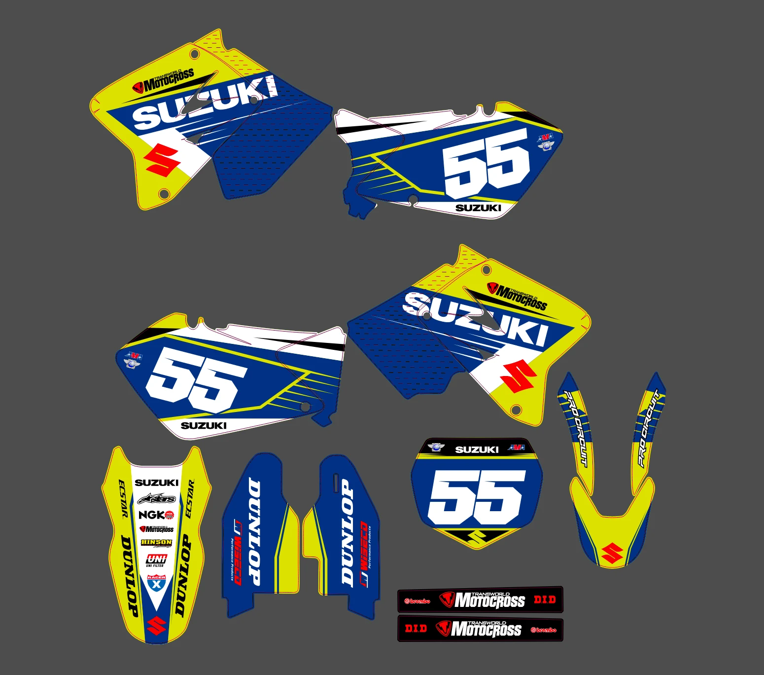 kit déco suzuki 125 / 250 rm (2001 2012) factory #2