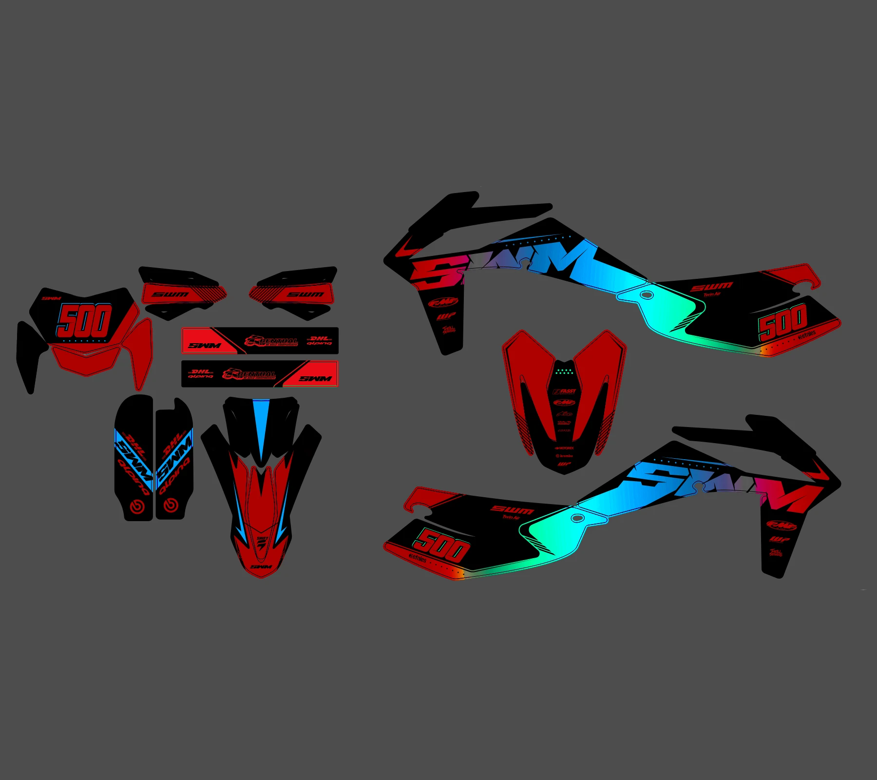 kit déco swm 125 / 300 / 500 (2019 2022) neon