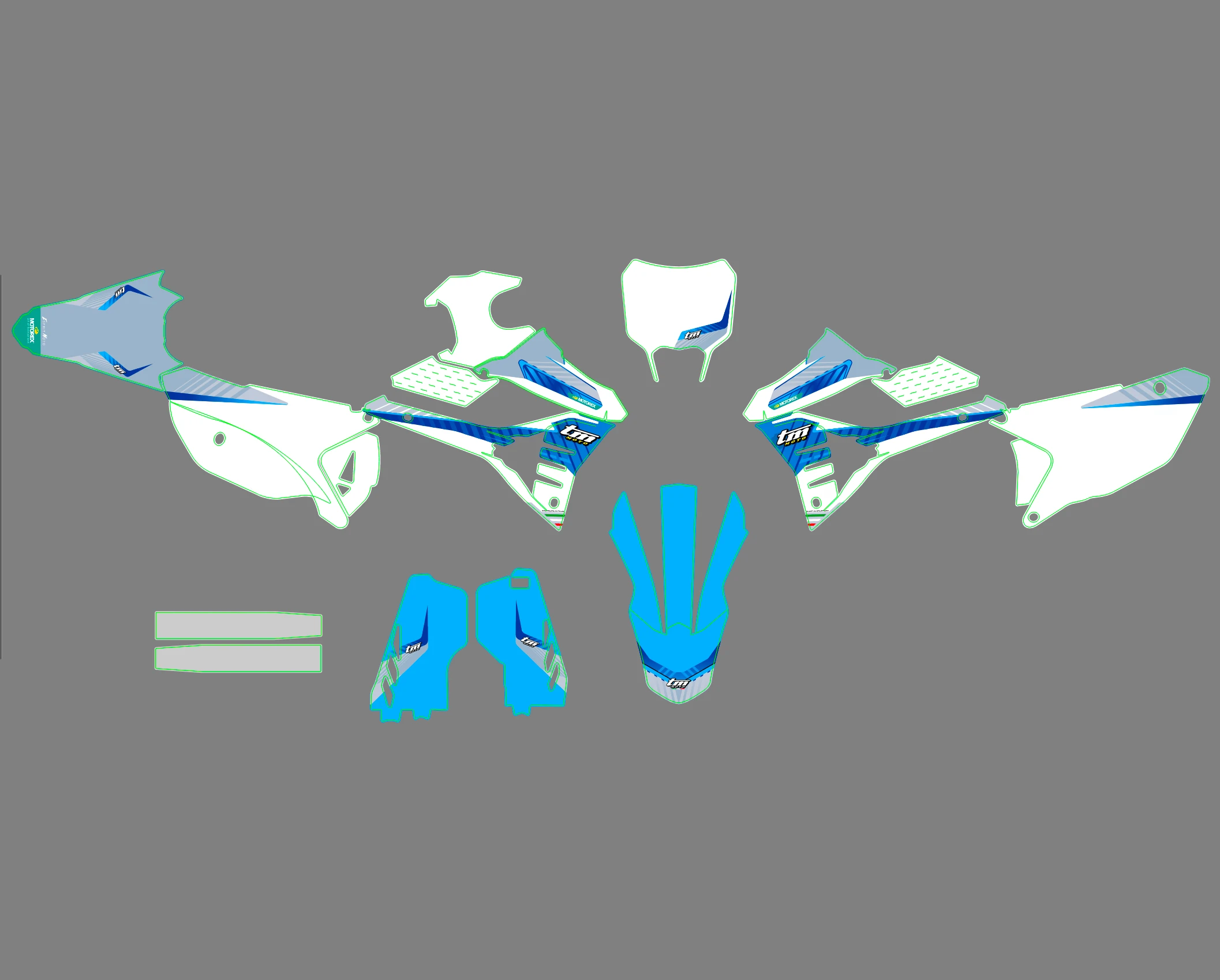 kit déco tm racing (2022 2024) race blanc