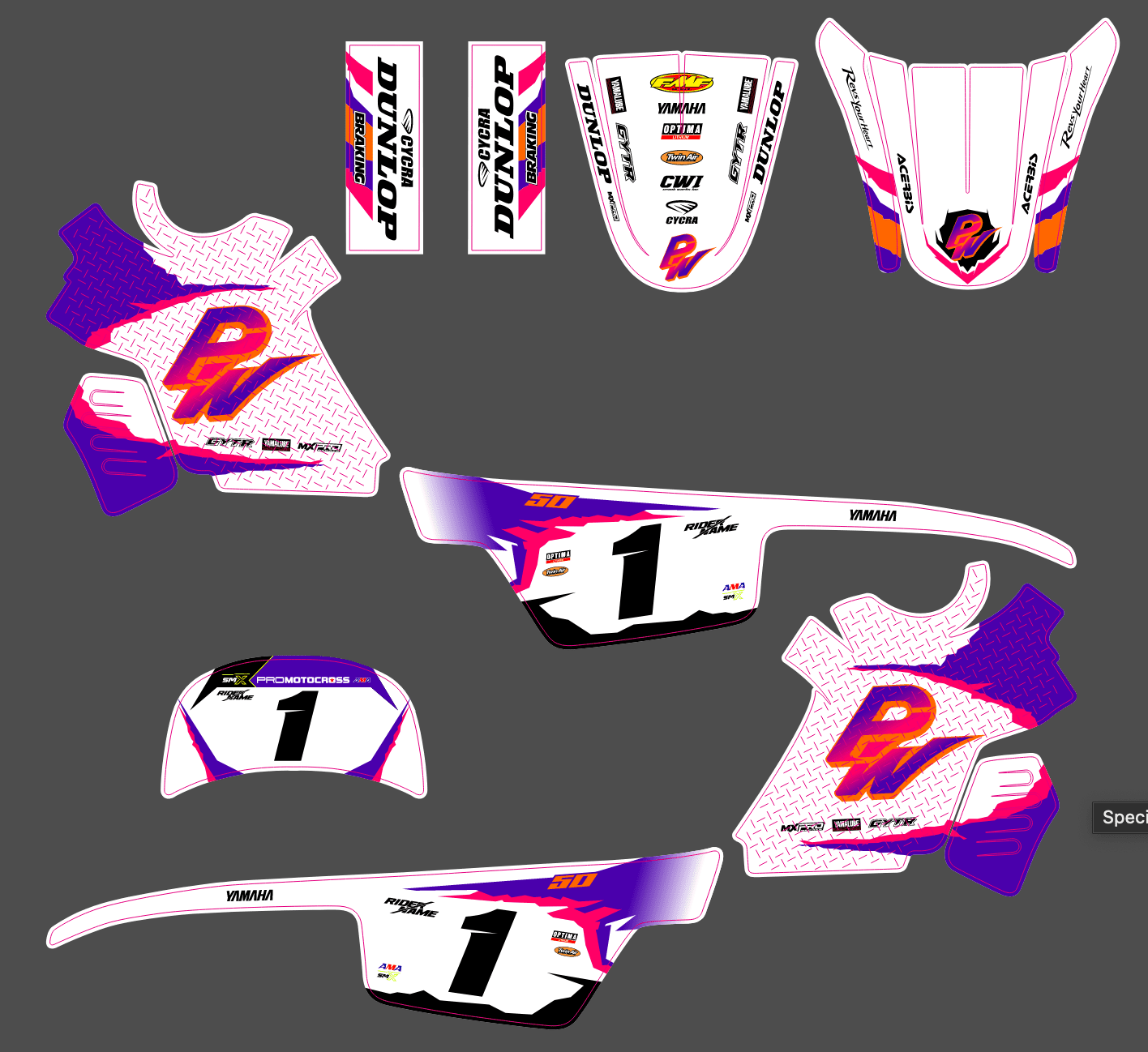 kit déco yamaha piwi 50 (pw) anniversaire #2