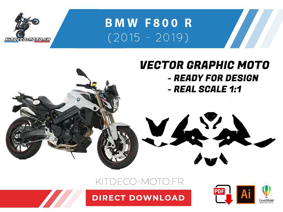 template bmw f800 r (2015 2019) vector